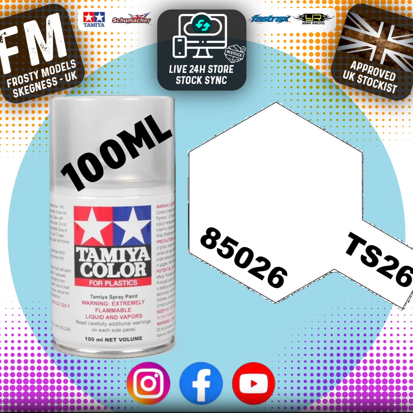 TAMIYA - TS SPRAY PAINT - Ts26 Pure White