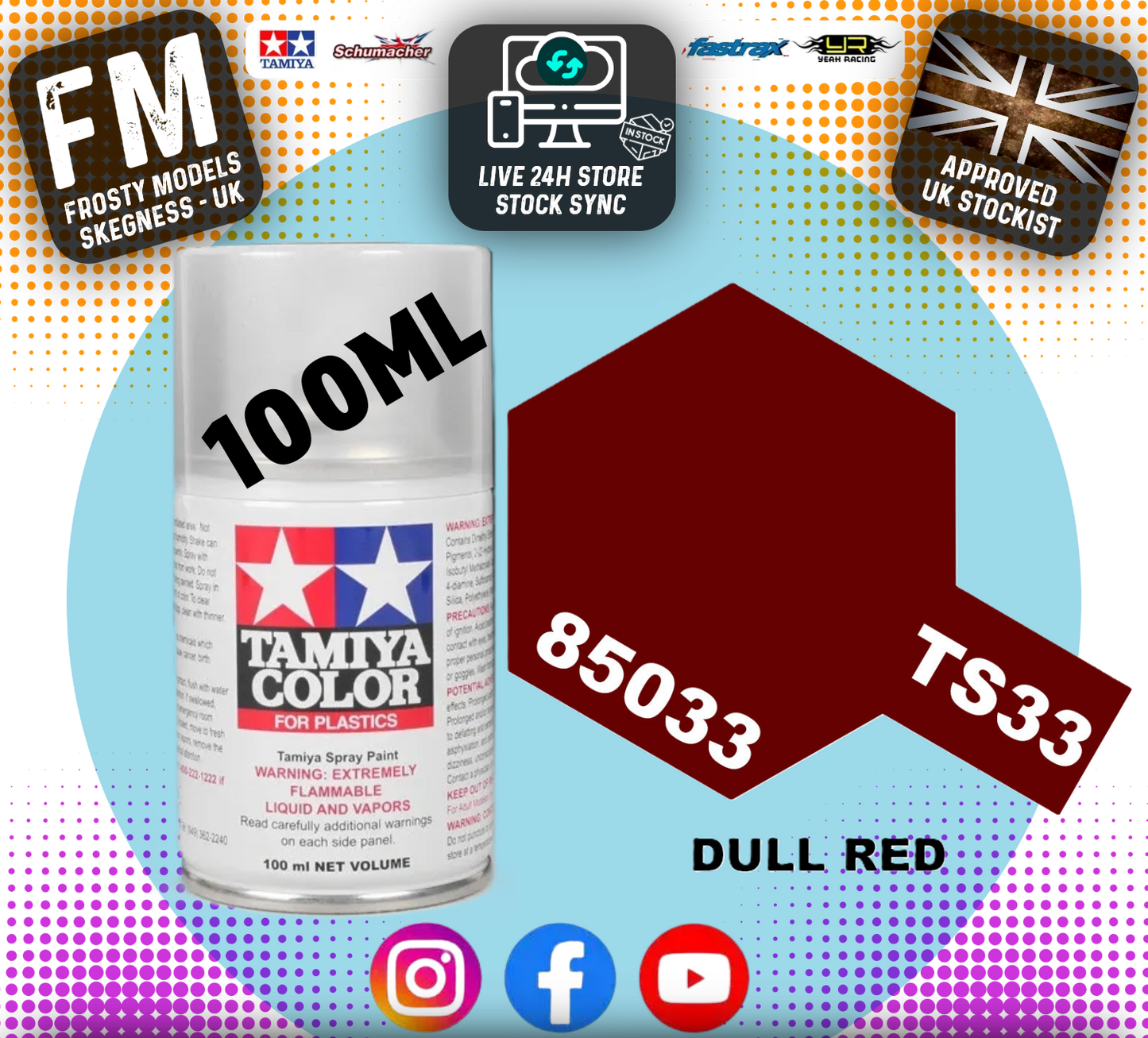 TAMIYA - TS SPRAY PAINT - Ts33 Hull Red