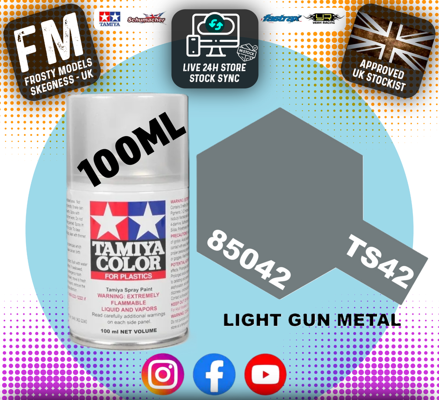 TAMIYA - TS SPRAY PAINT - Ts42 Light Gun Metal