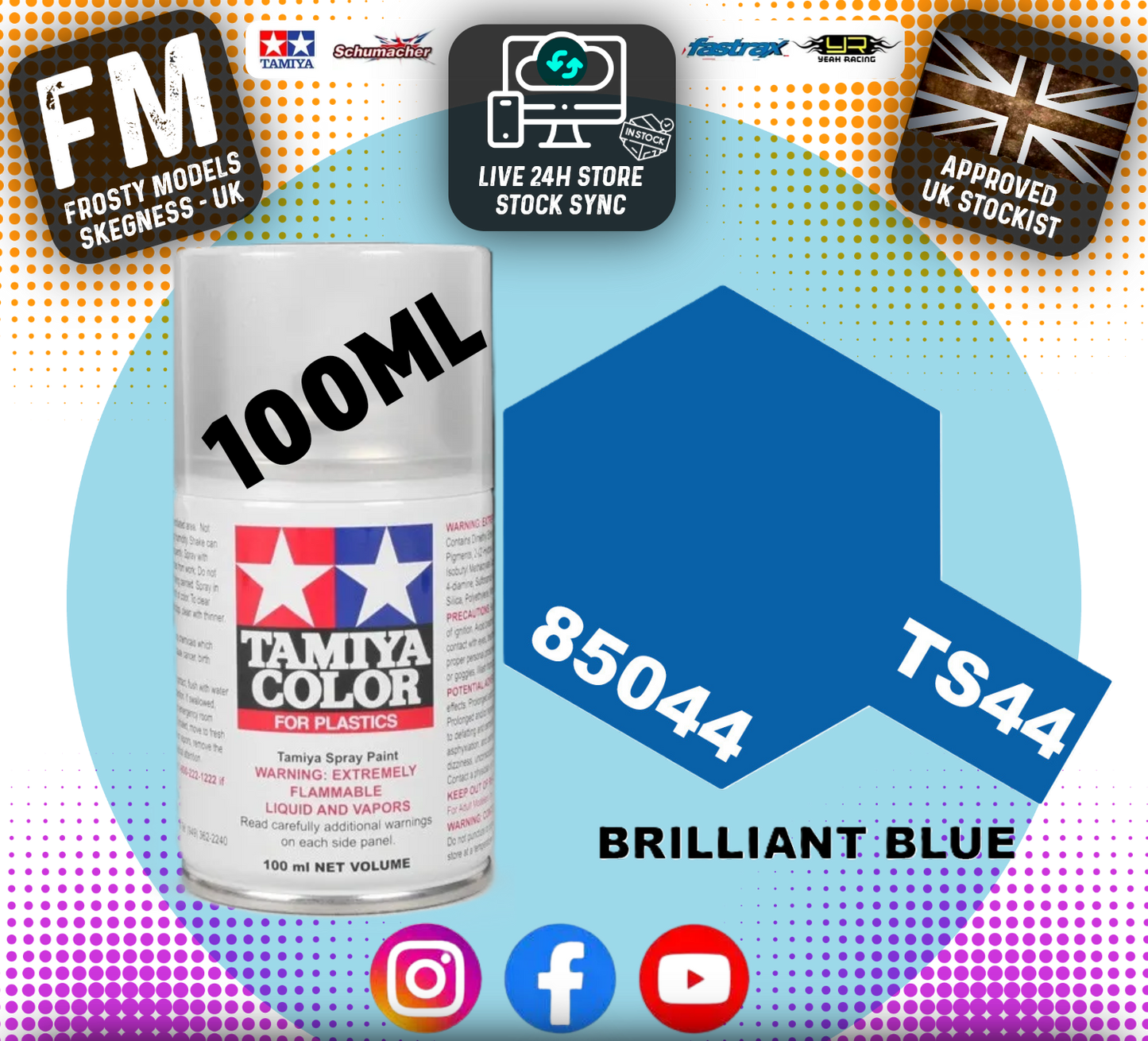 TAMIYA - TS SPRAY PAINT - Ts44 Brilliant Blue