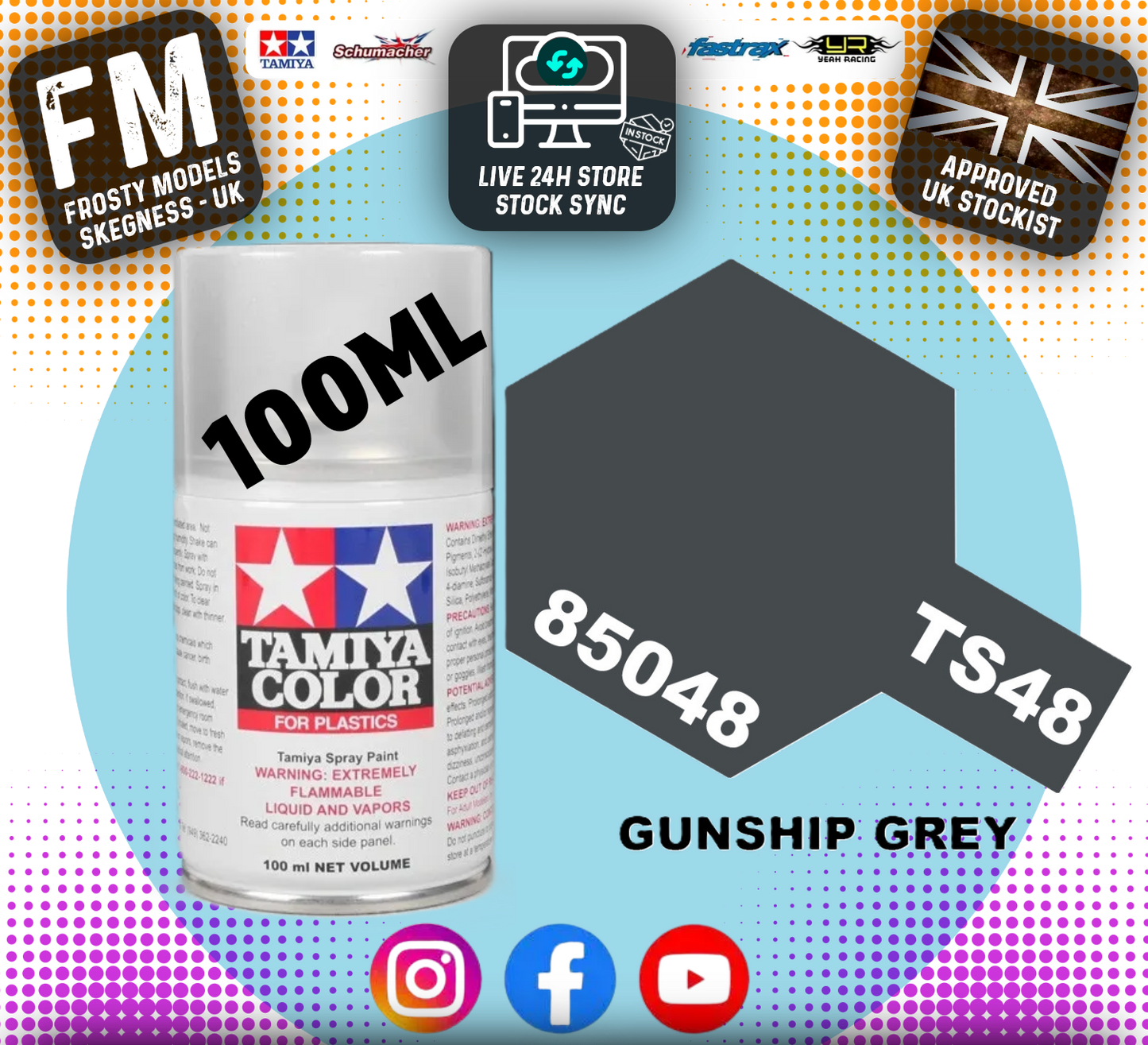 TAMIYA - TS SPRAY PAINT - Ts48 Gunship Grey