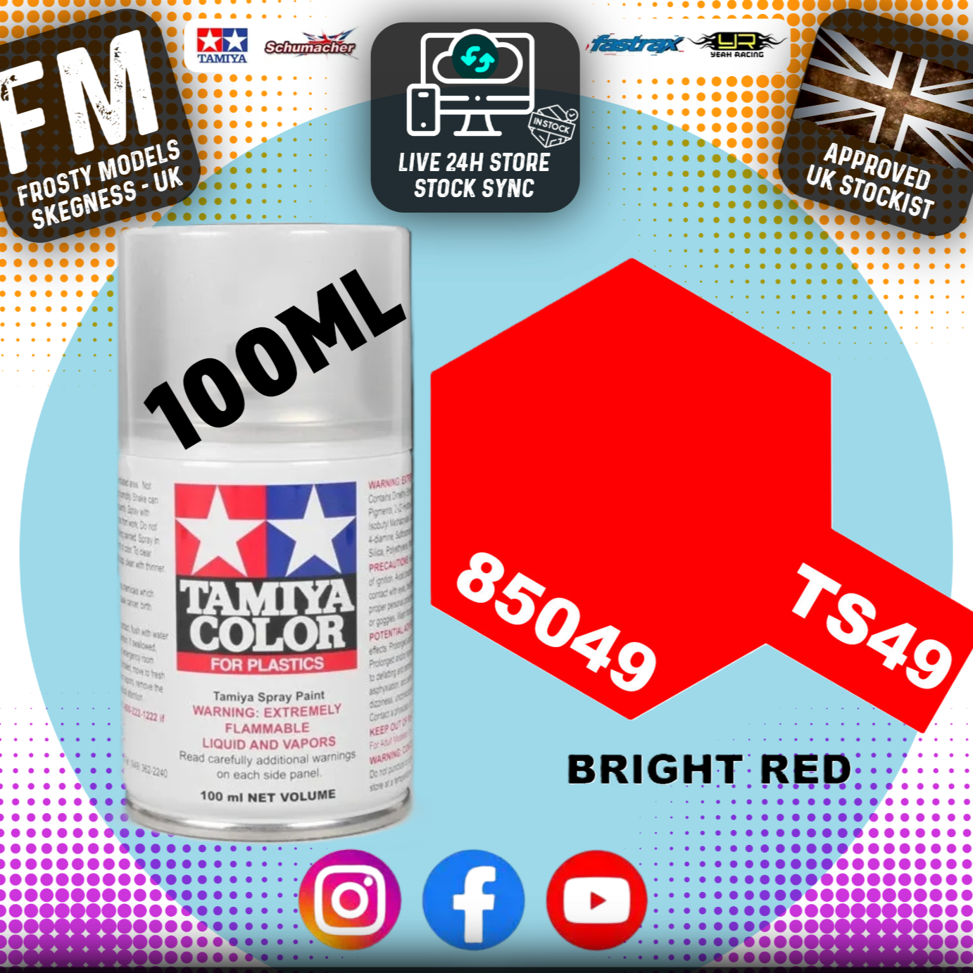 TAMIYA - TS SPRAY PAINT - Ts49 Bright Red