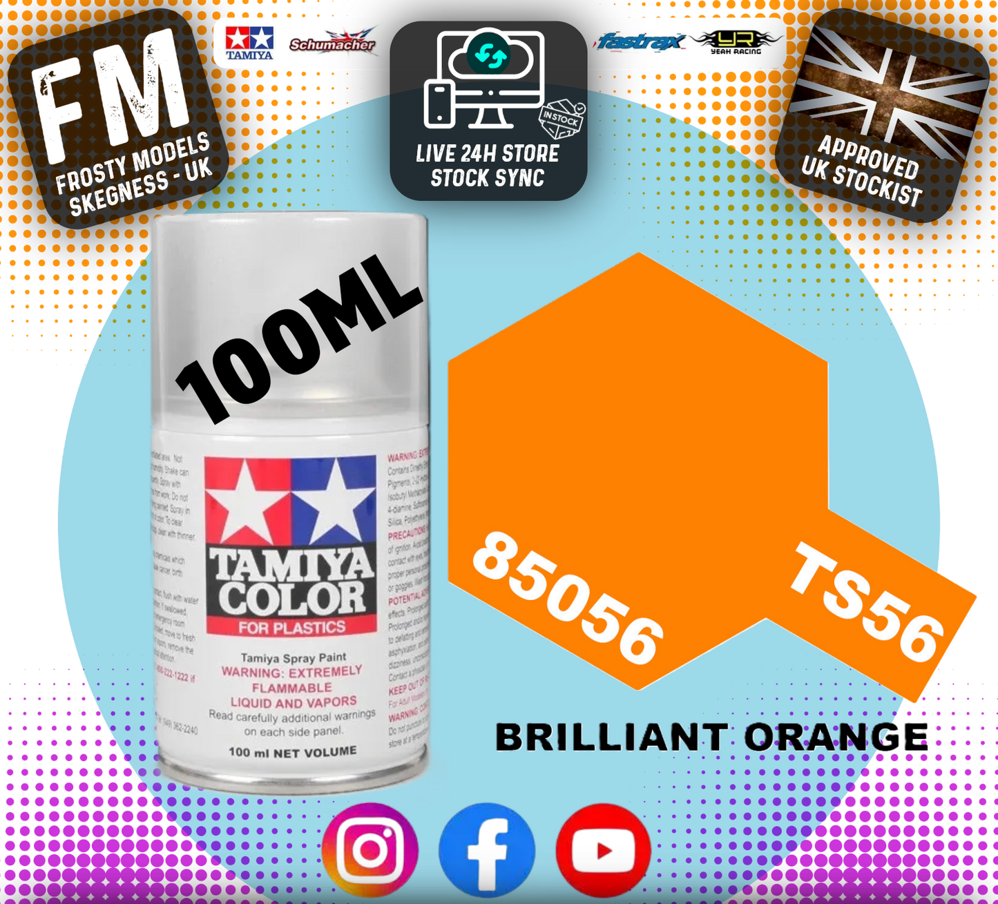 TAMIYA - TS SPRAY PAINT - Ts56 Brilliant Orange