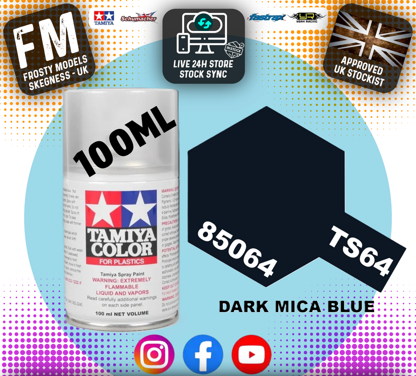 TAMIYA - TS SPRAY PAINT - Ts64 Dark Mica Blue