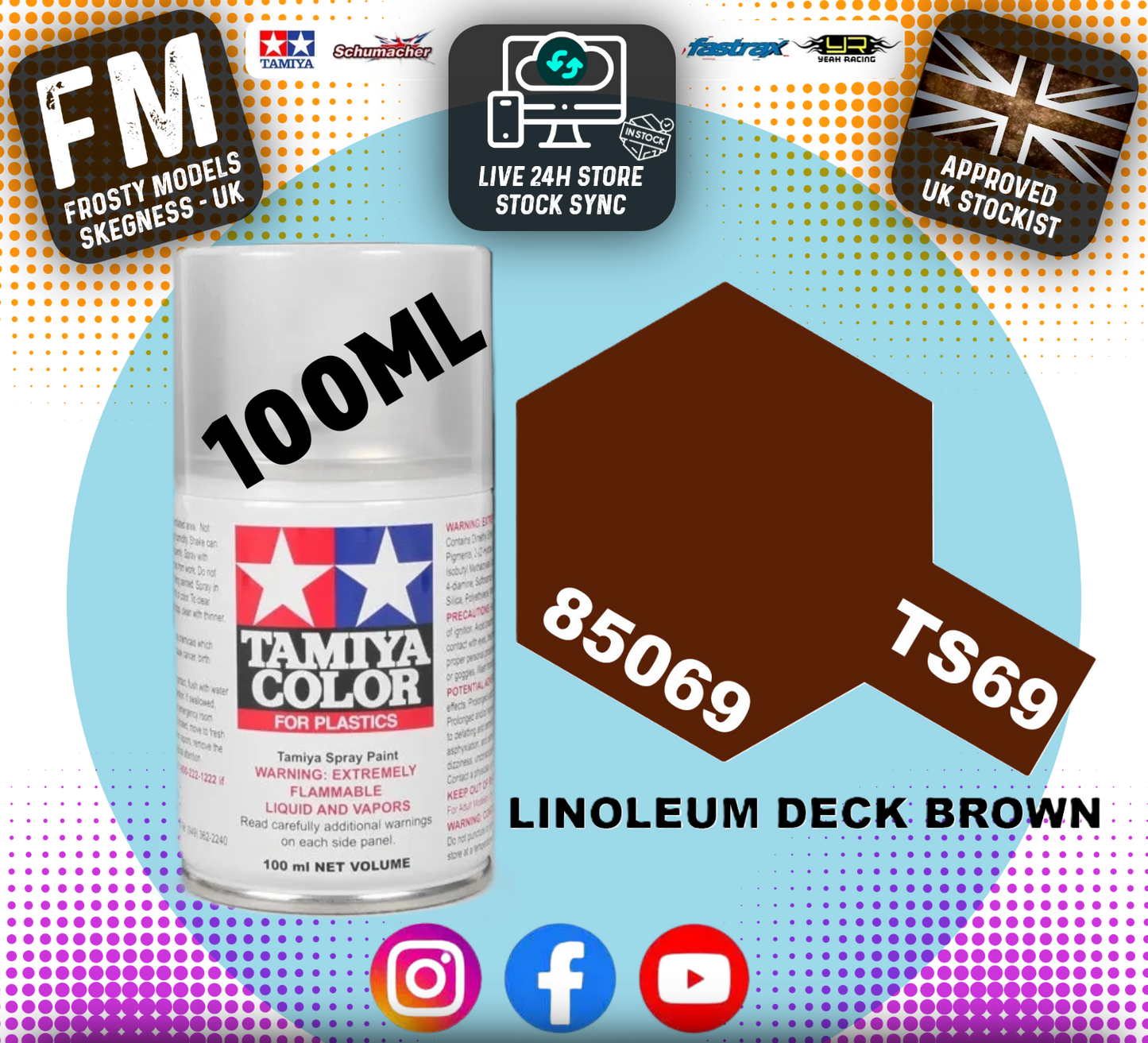 TAMIYA - TS SPRAY PAINT - Ts69 Linoleum Deck Brown