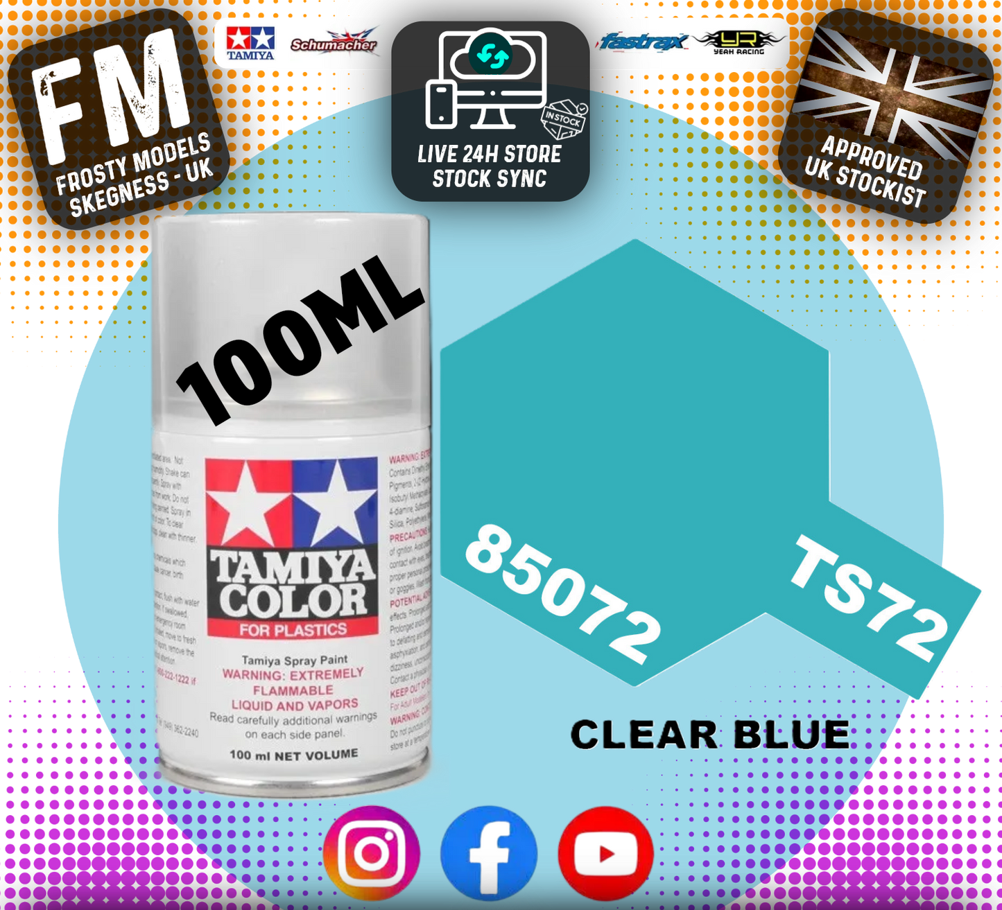 TAMIYA - TS SPRAY PAINT - Ts72 Clear Blue