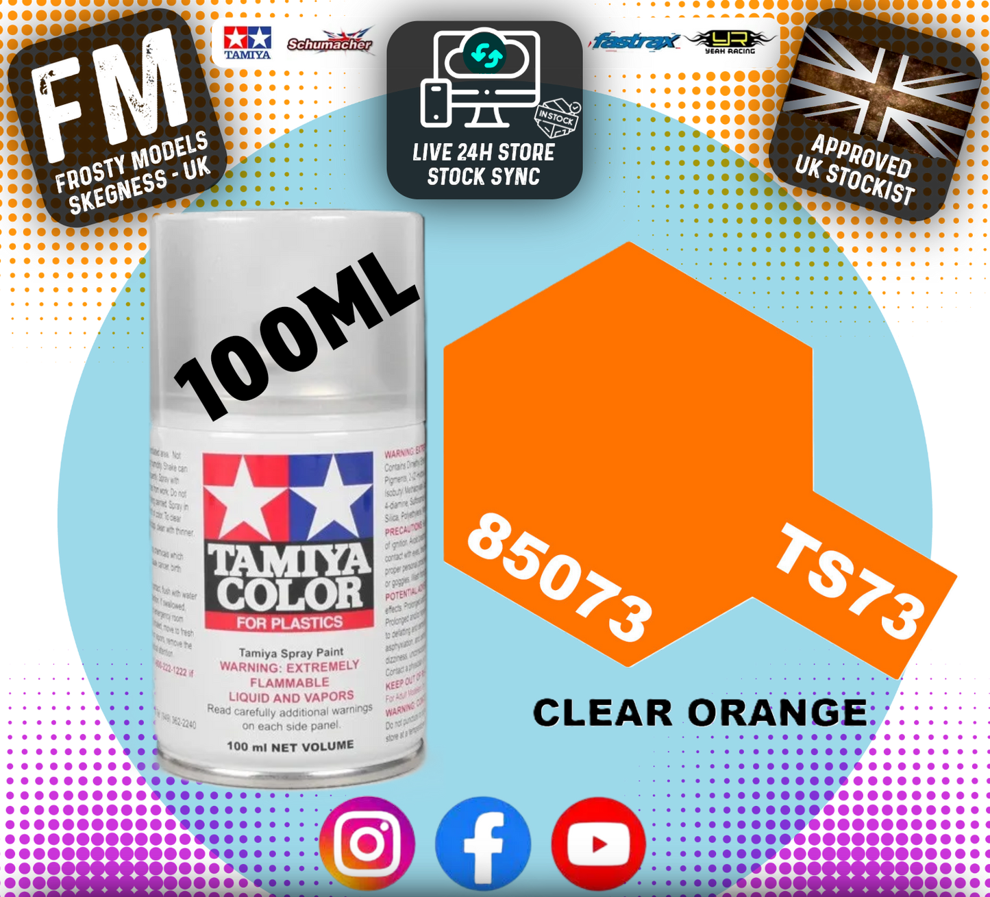 TAMIYA - TS SPRAY PAINT - Ts73 Clear Orange