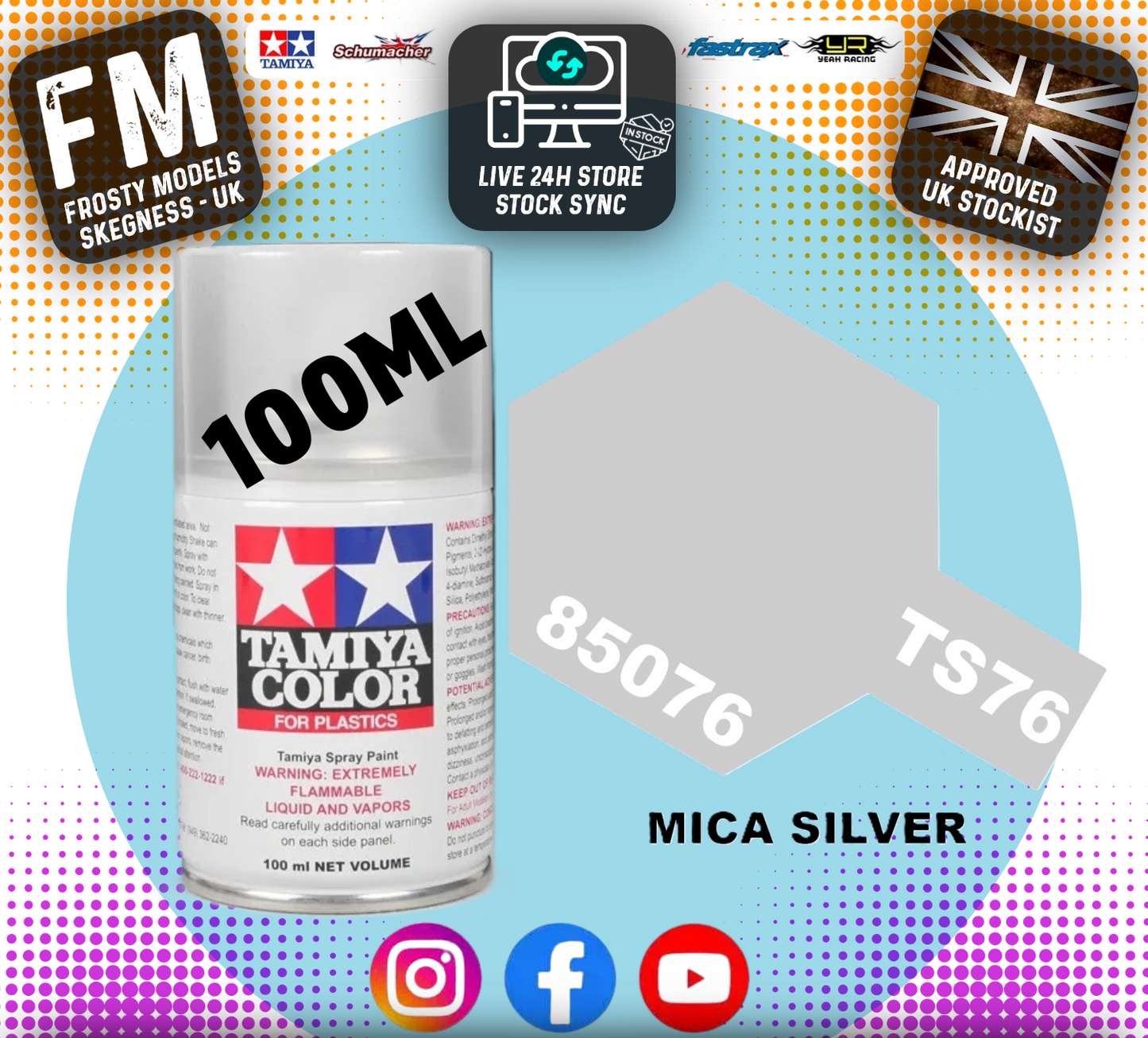 TAMIYA - TS SPRAY PAINT - Ts76 Mica Silver