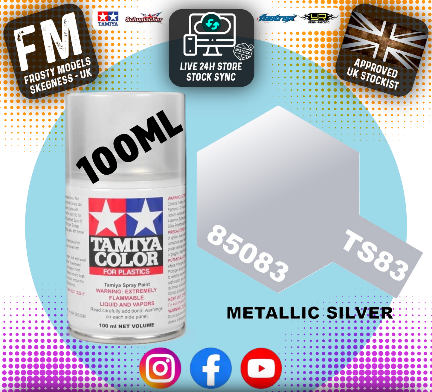 TAMIYA - TS SPRAY PAINT - Ts83 Metallic Silver