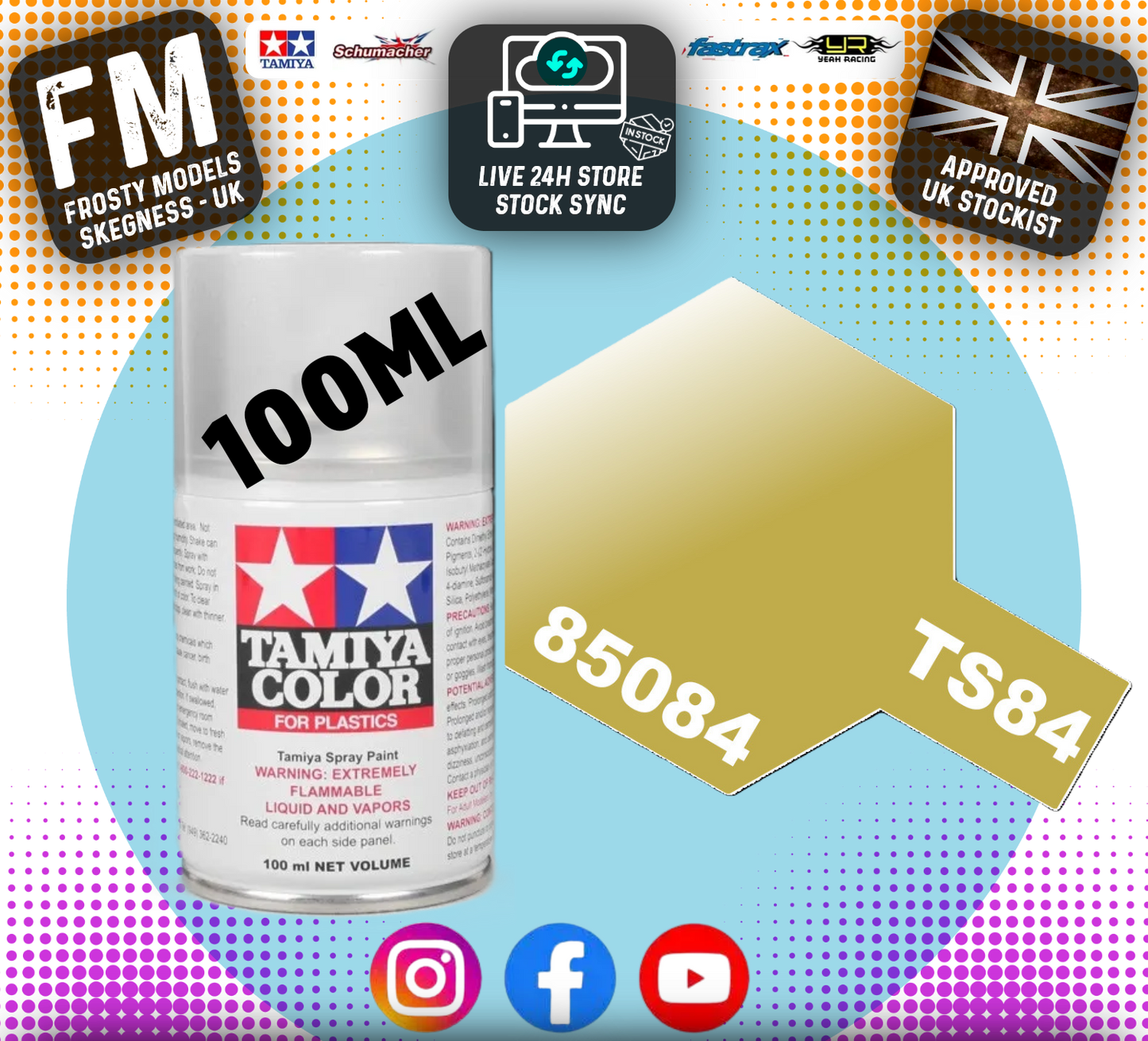 TAMIYA - TS SPRAY PAINT - Ts84 Metallic Gold