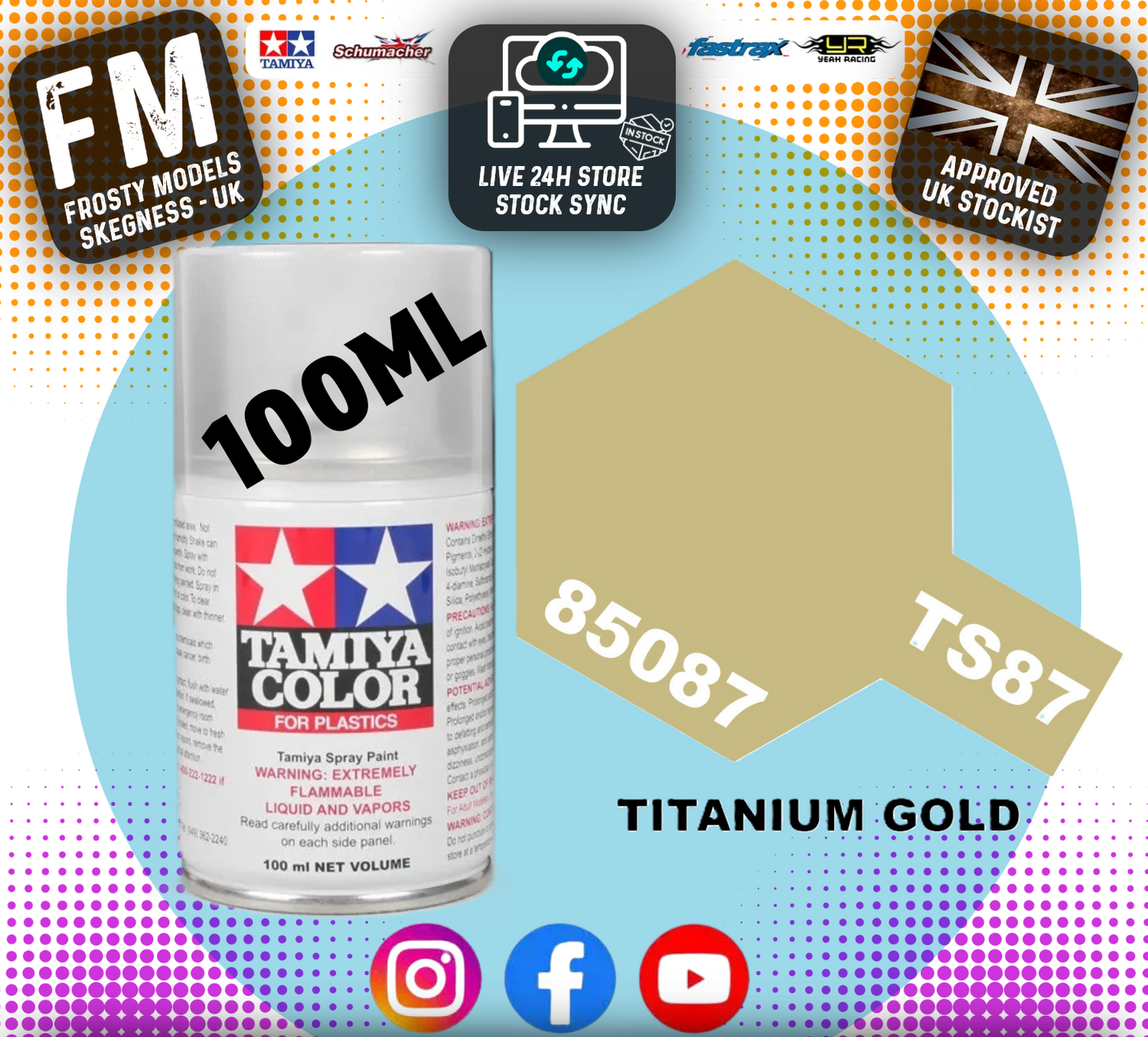 TAMIYA - TS SPRAY PAINT - Ts87 Titanium Gold