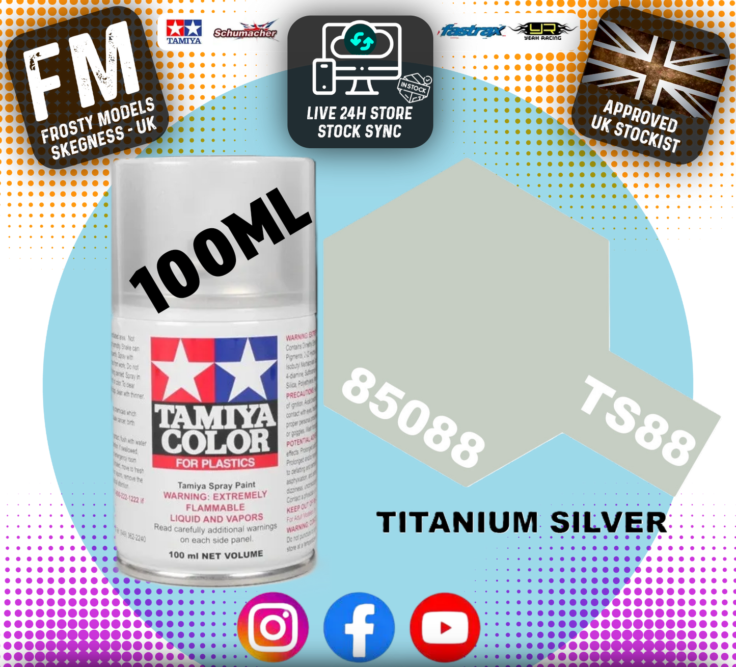 TAMIYA - TS SPRAY PAINT - Ts88 Titanium Silver