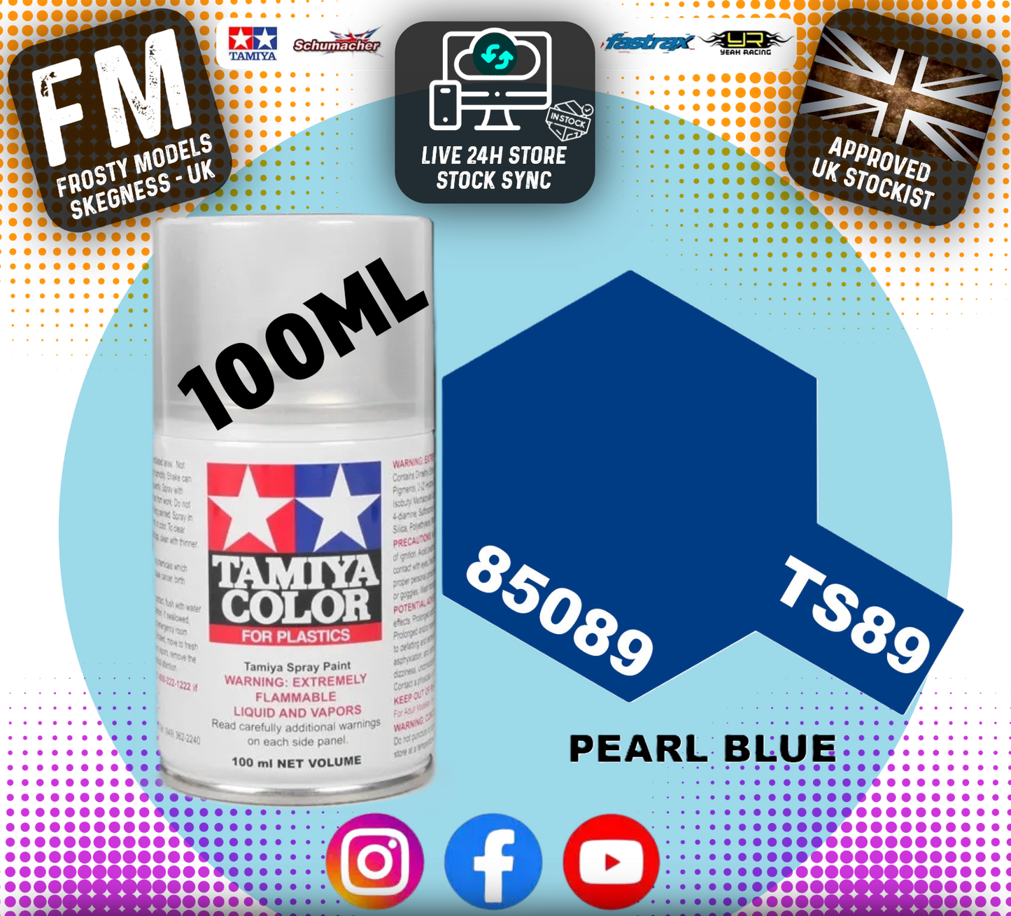 TAMIYA - TS SPRAY PAINT - Ts89 Pearl Blue(Red Bull Blue)