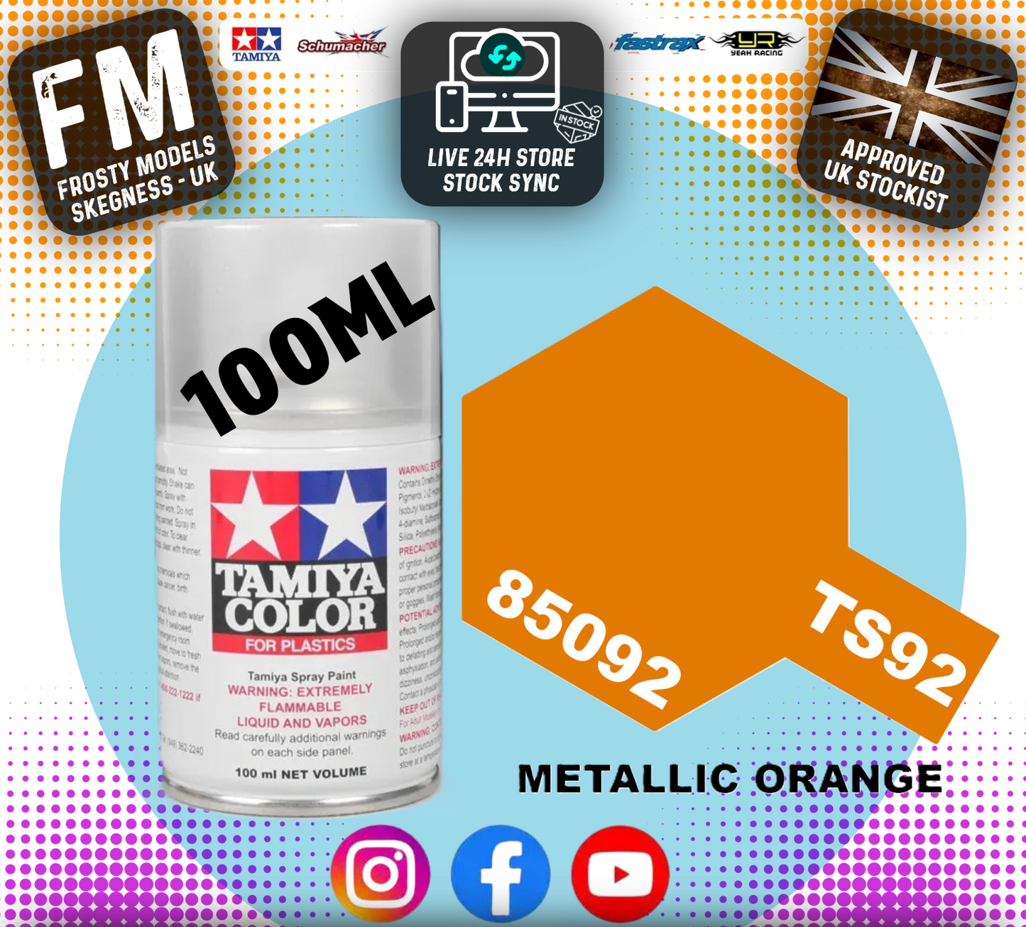 TAMIYA - TS SPRAY PAINT - Ts92 Metallic Orange