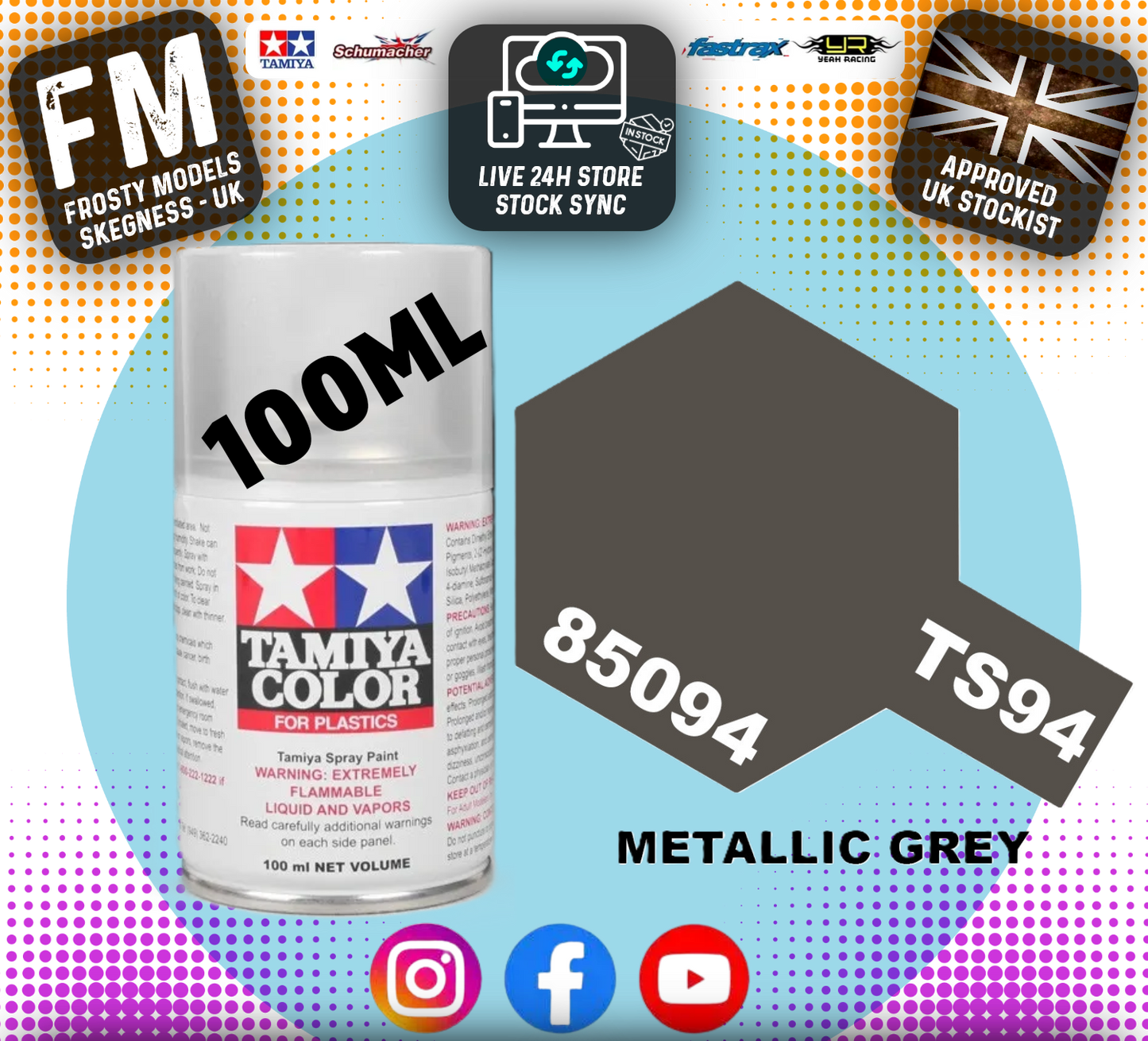 TAMIYA - TS SPRAY PAINT - Ts94 Metallic Grey