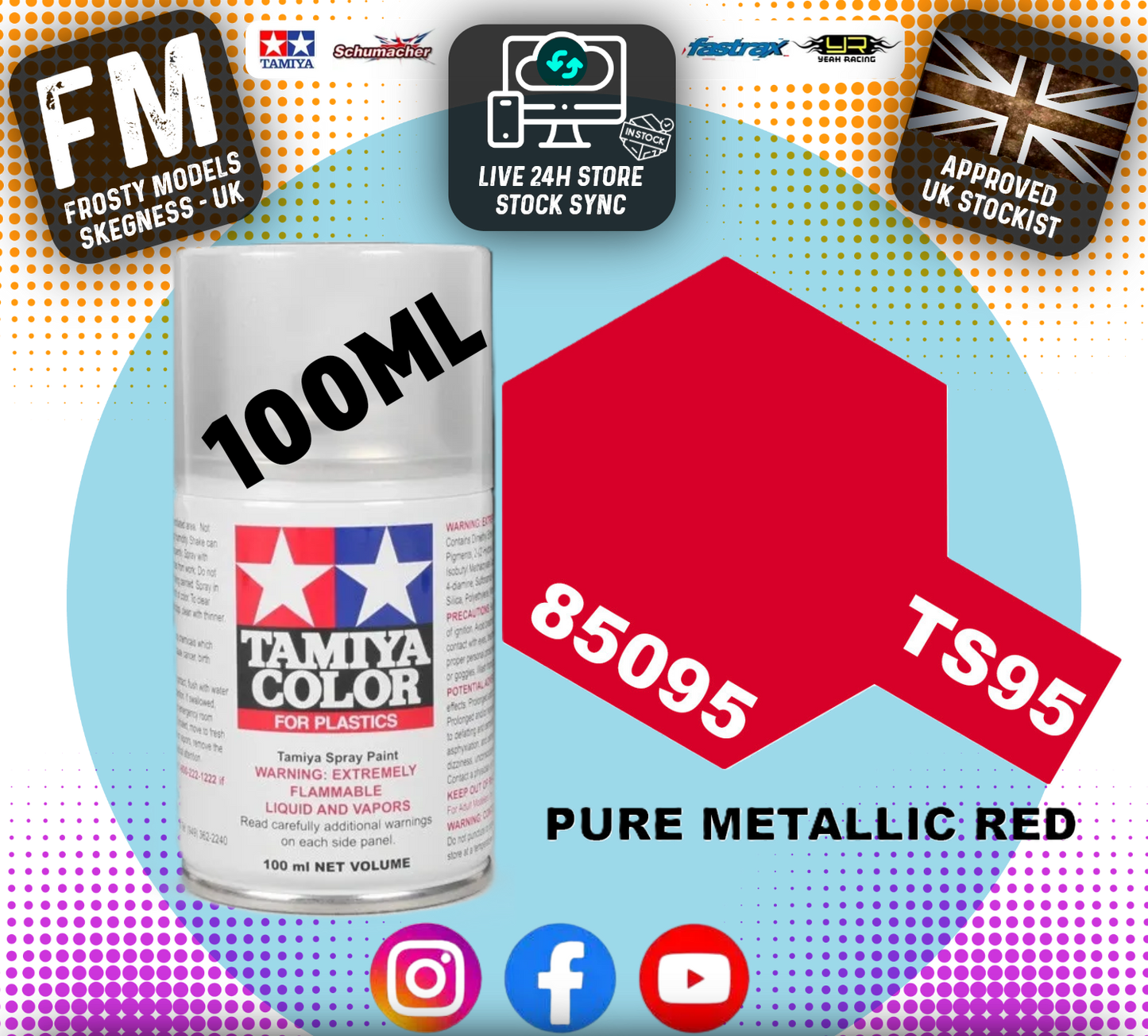 TAMIYA - TS SPRAY PAINT - Ts95 Pure Metallic Red