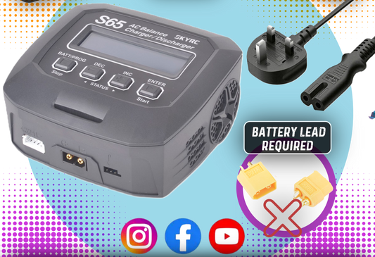 SKY RC - S65 BATTERY CHARGER AC 65W 6A 2-4S LiPo/LiFe/LiIon/LiHV & NiMH/NiCd - SK-100152-04