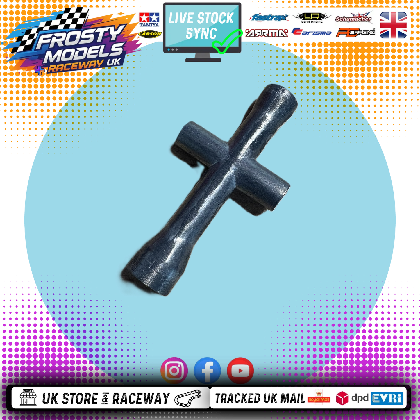 TAMIYA - Wheel Spanner - 7mm , 5.5mm , 4.5mm , 4mm Nut Wrench