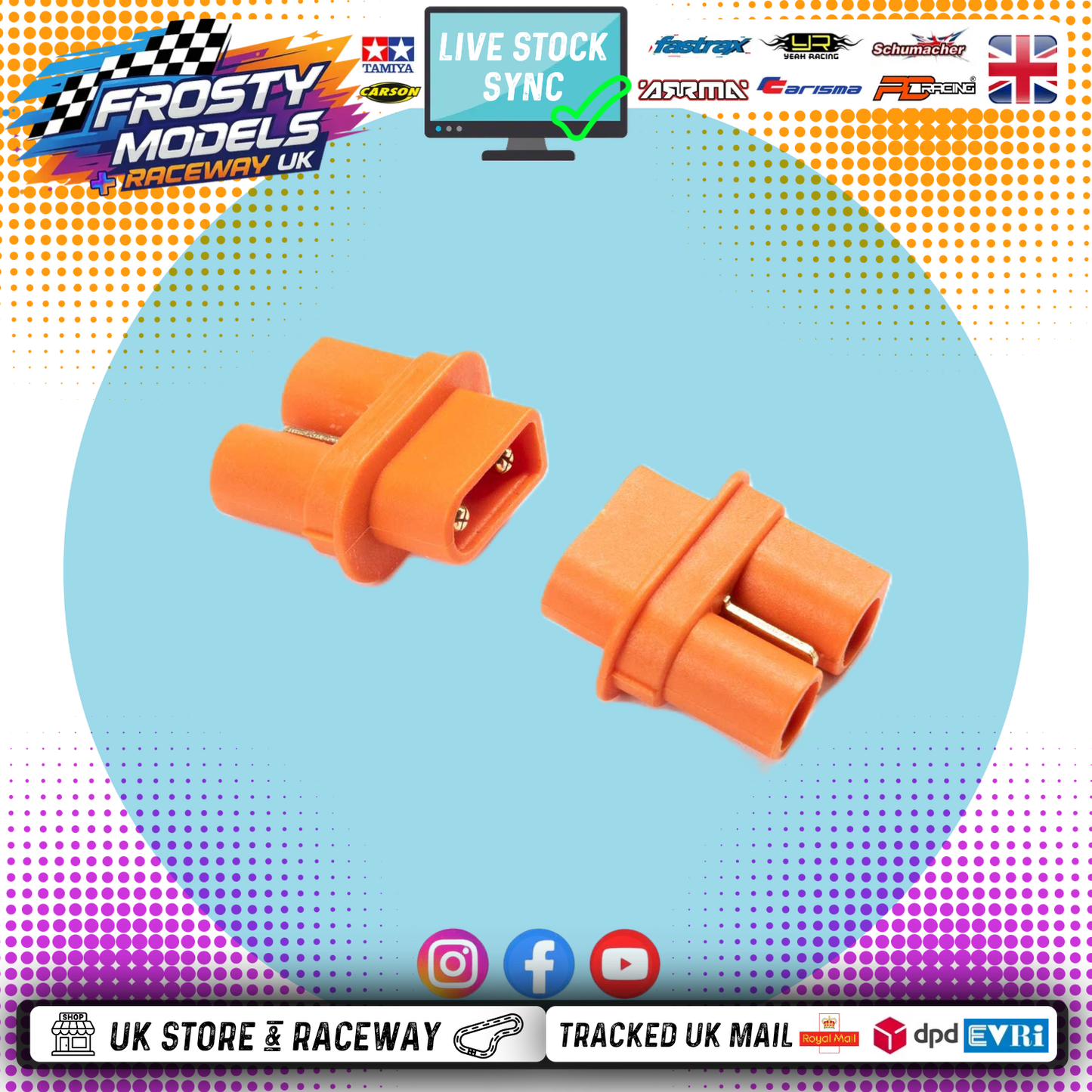 Spectrum - One-Piece Battery Adapter: IC2 Device / IC3 Battery Plug (2) O-SPMXCA532 (For Arrma Grom)
