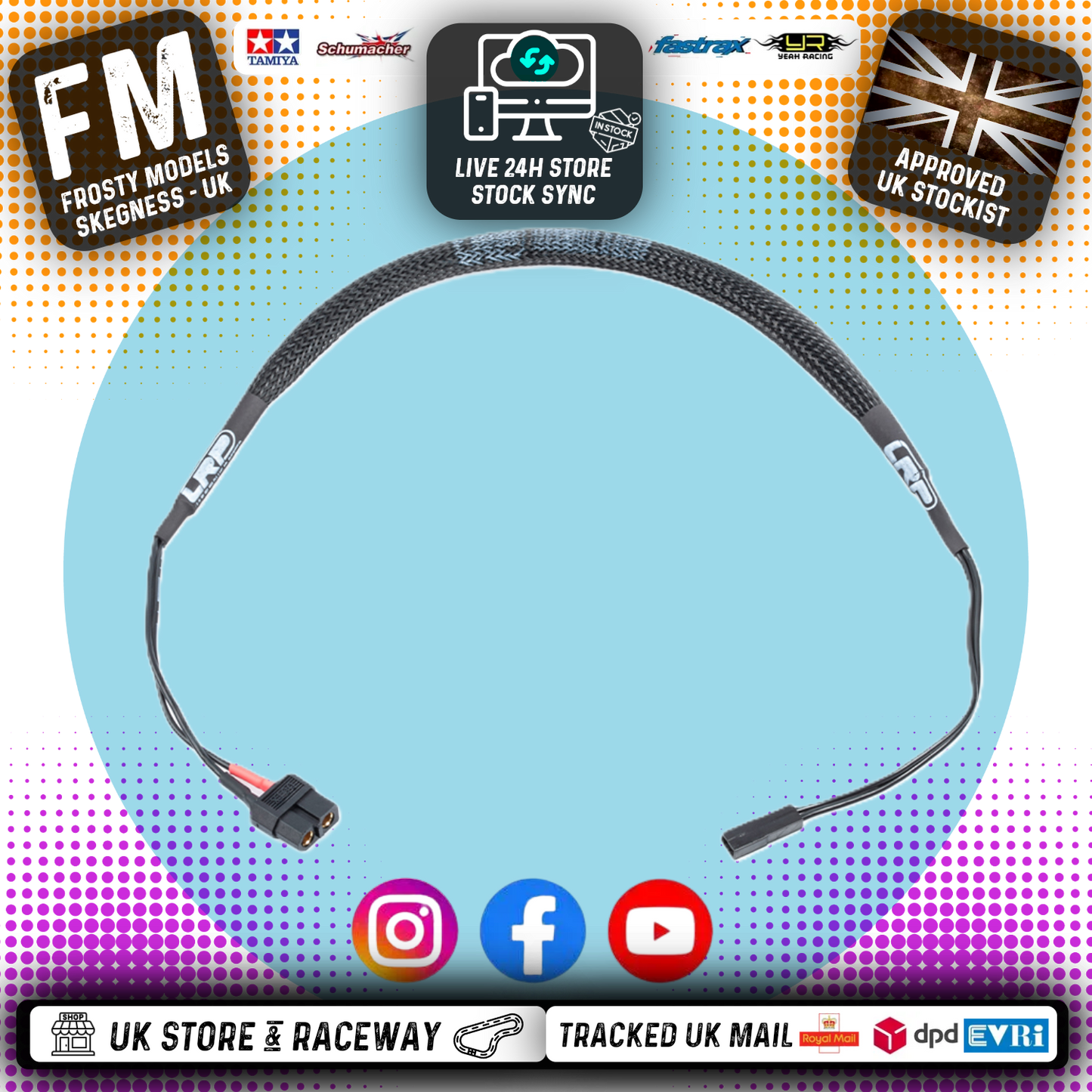 LRP - Charging Wire - 50cm - XT60 Charger Plug (Sky RC) to BEC plug - LRP499252