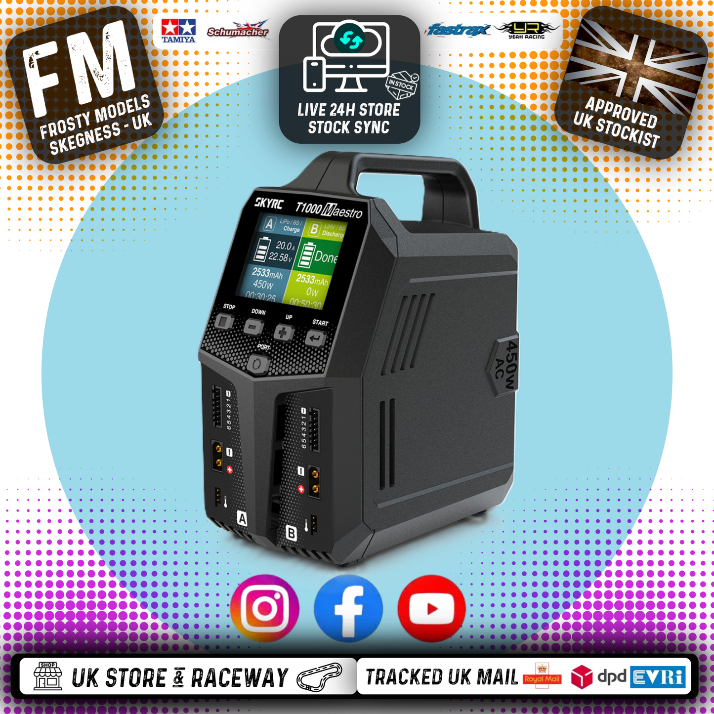 SKY RC - T1000 1000W Maestro AC/DC LIPO/LIFE/NIMH/LIHV DUAL Charger - SK-100182-03