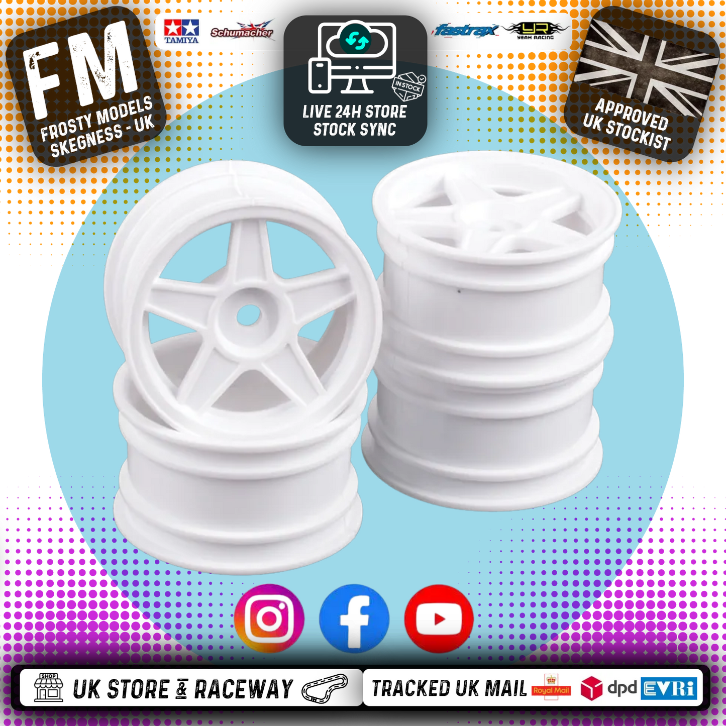 Rush - Mini Wheel 0 Offset Flex - 4pcs - (Fits M-Chassis & Euro Trucks - RU0368