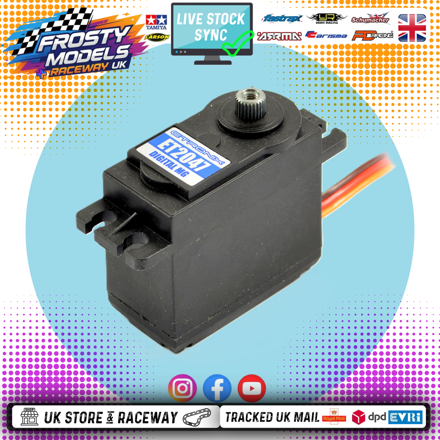 ETRONIX - 9.3KG/0.13S STANDARD DIGITAL METAL GEARED SERVO - ET2047 (10 out of 10! Frosty Recommended Euro Truck/Car Racer Servo)