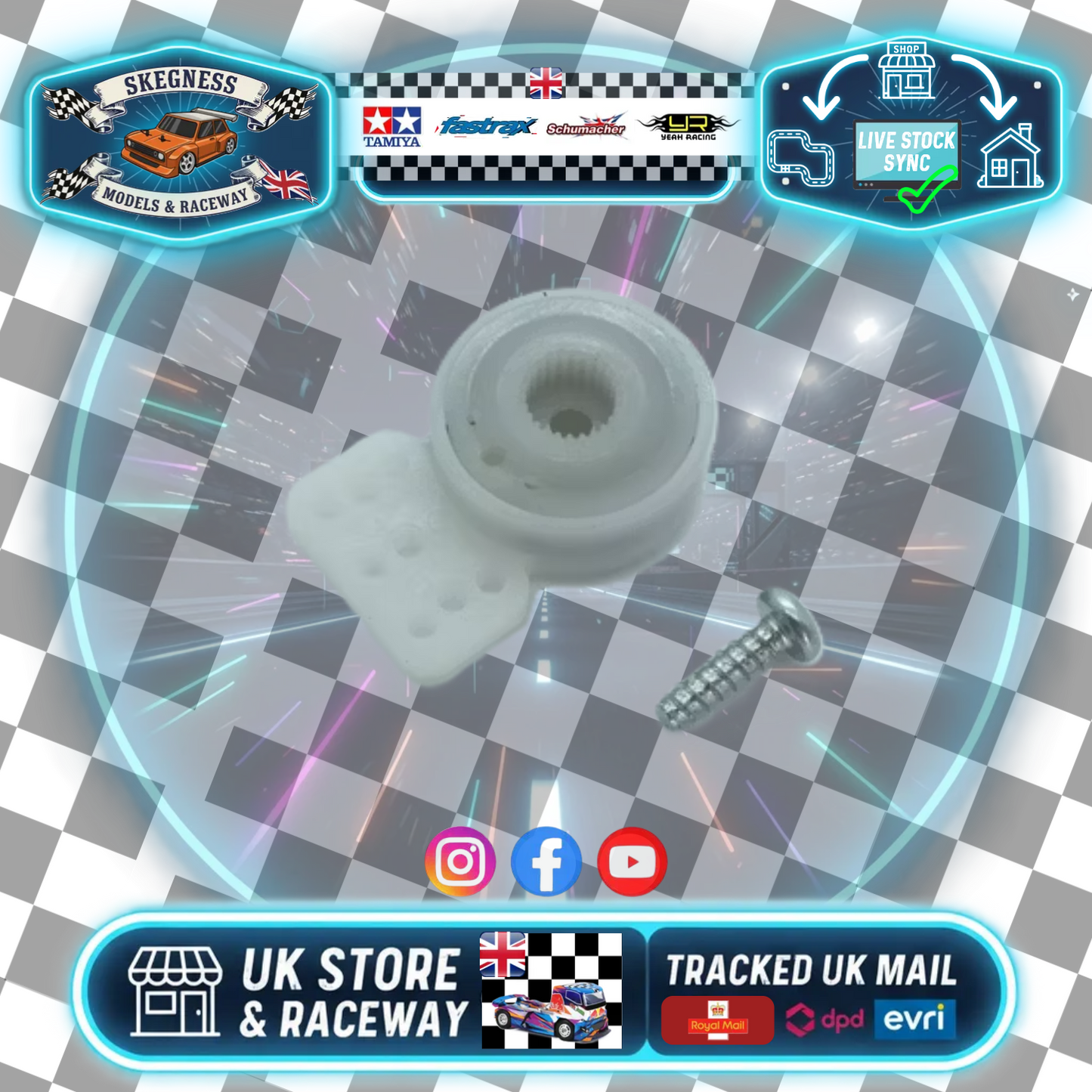 KIMBROUGH - FUTABA/ETRONIX SERVO SAVER 25T SPLINE - WHITE - Small - KP114