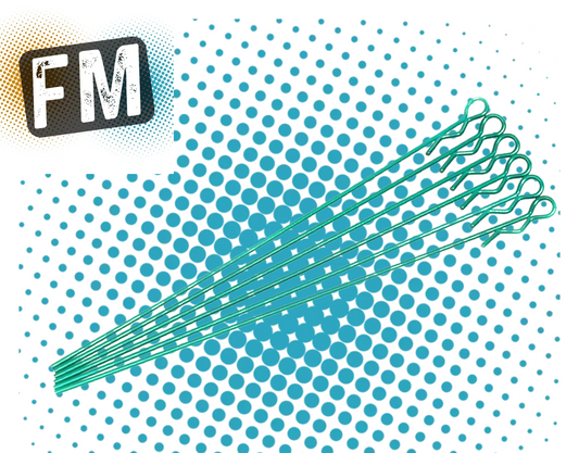 FASTRAX 1/10 RC CAR/TRUCK/BUGGY - (4PCS) EXTRA LONG SMALL BODY CLIPS - ALL COLOURS - MULTI LISTING