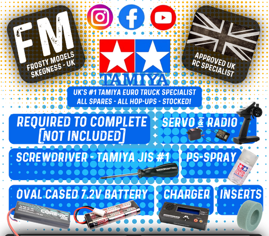 TAMIYA 58632 - TEAM HAHN MAN TGS - RC EURO TRUCK KIT 4WD 1/10 TT01E (WITH ESC & MOTOR)