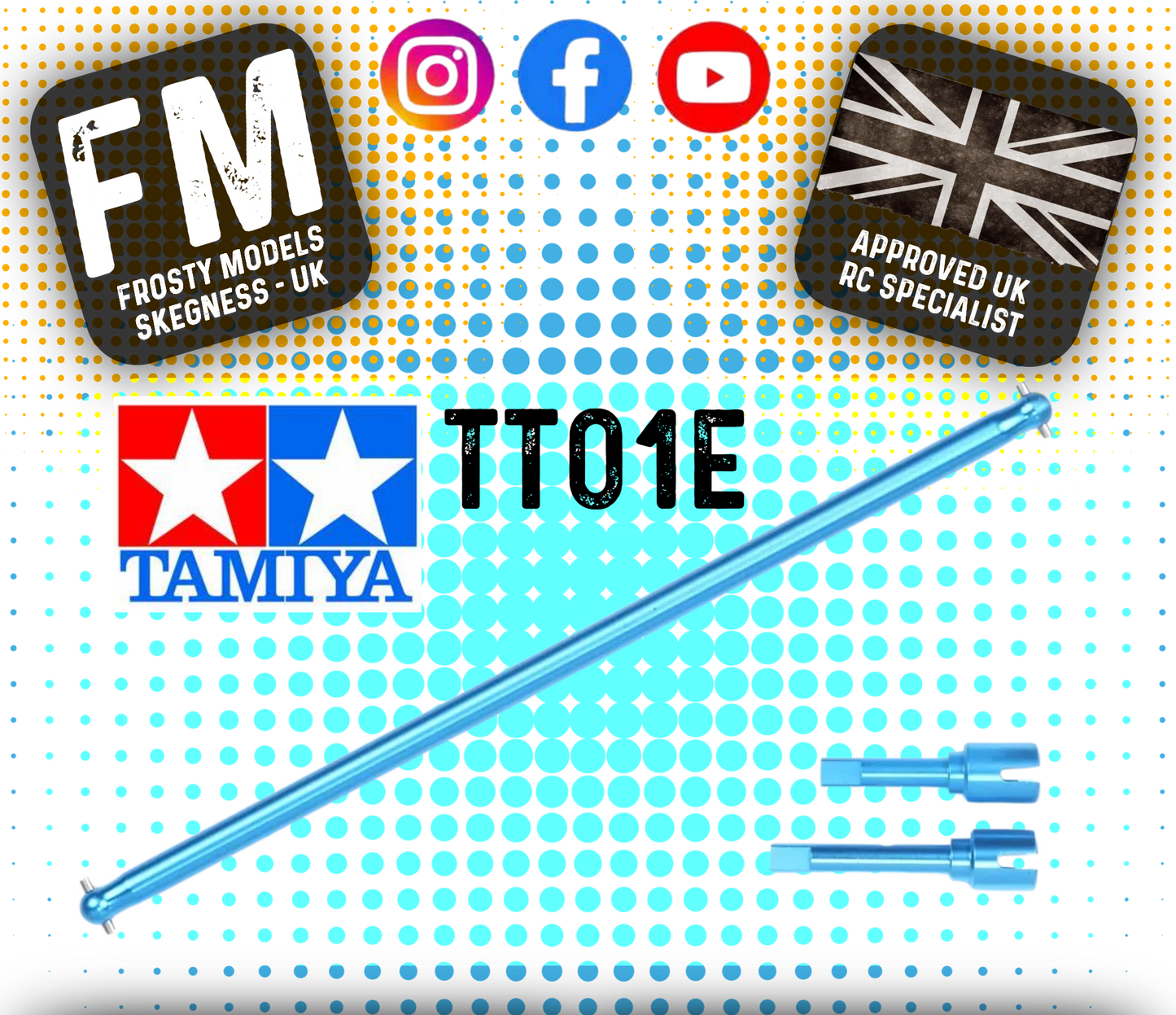 TAMIYA 54026 - TT01E ALUMINIUM ALLOY PROP SHAFT & OUTPUT SHAFTS (fits Euro Truck)