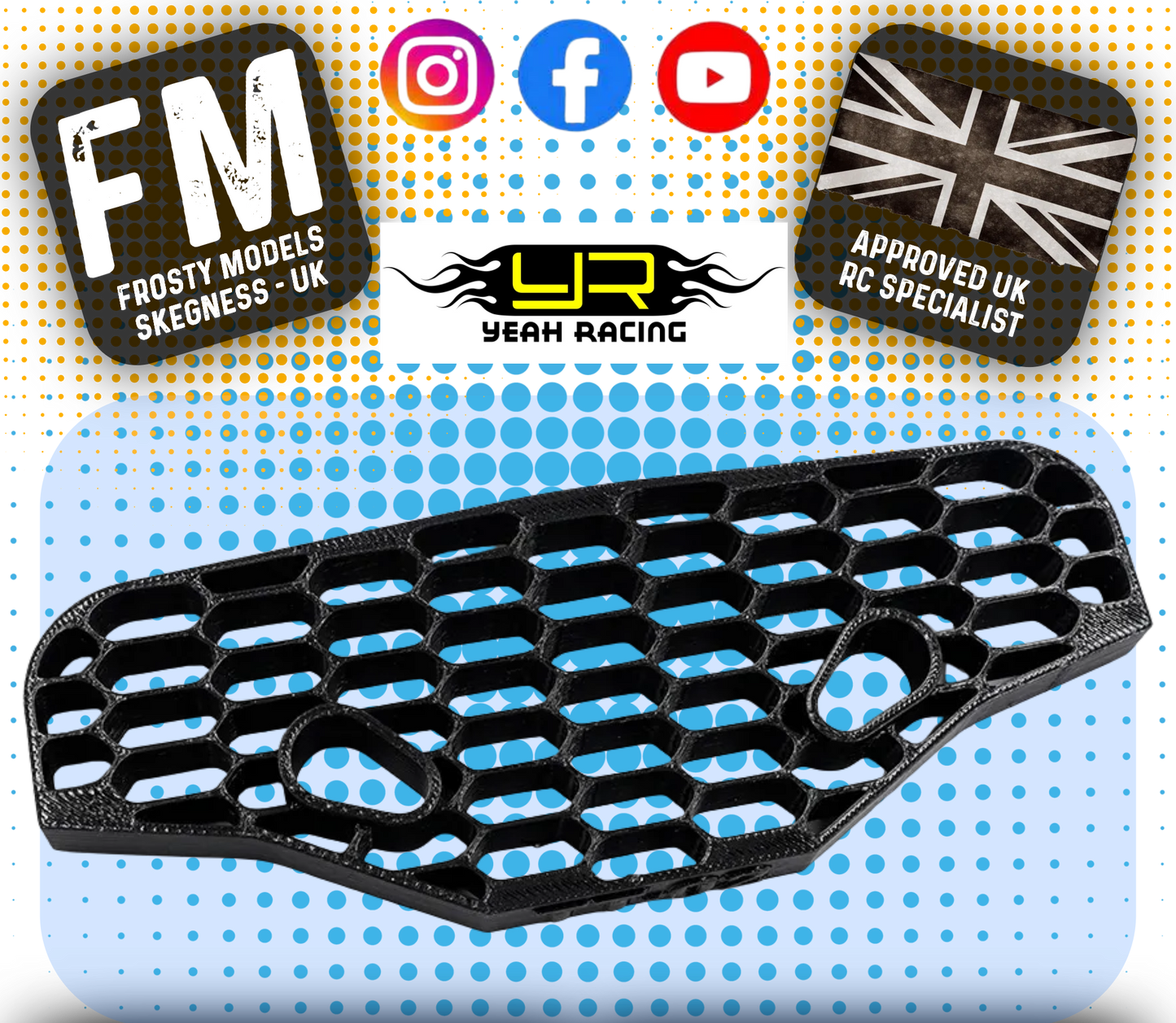 YEAH RACING - Filaman 3D Bumper For Tamiya TT02 & TT01E - YF3D-001BK