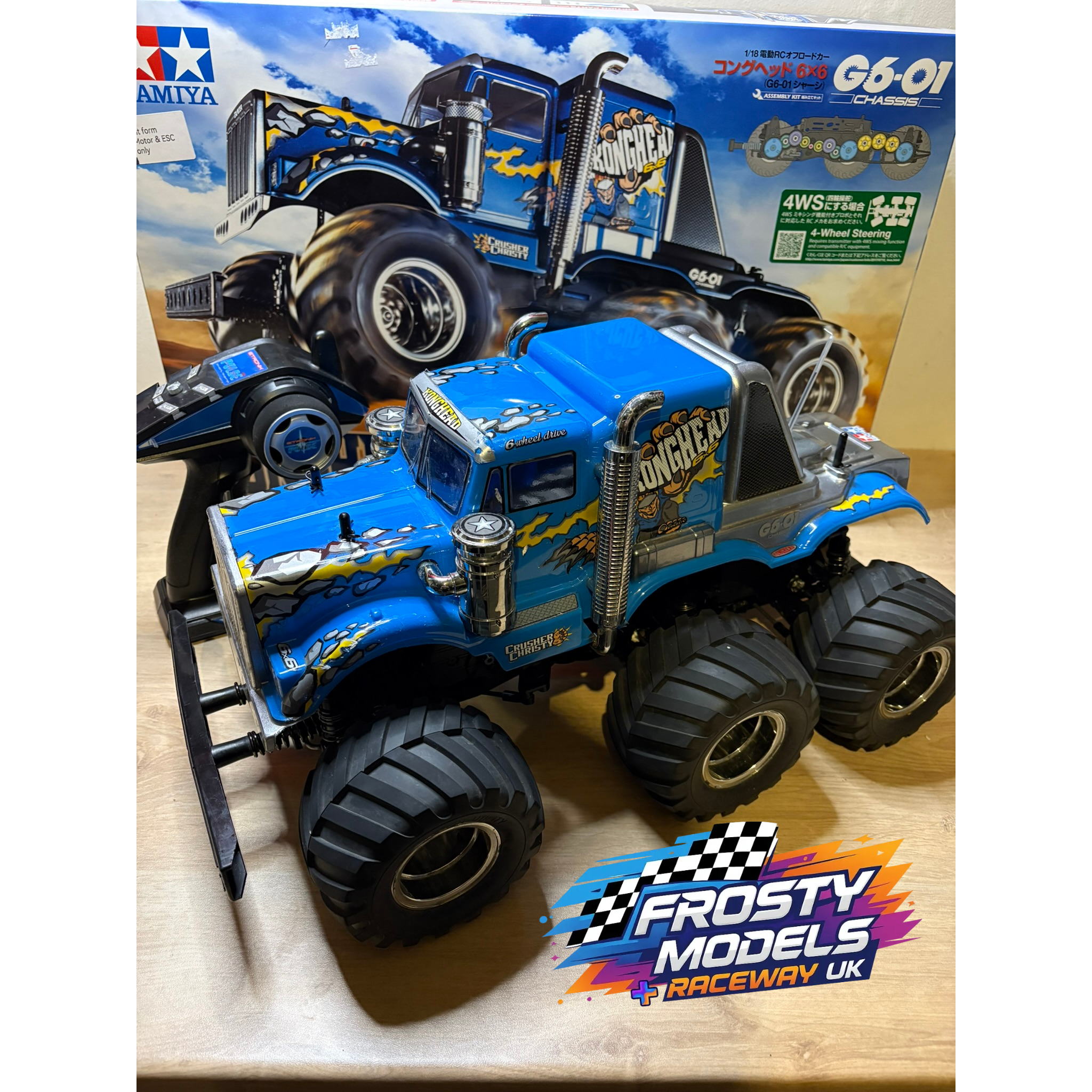 タミヤ Konghead 6x6 1/18スケール 組み立てキット Tamiya 1/18 Konghead G6-01 6x6 Monster Truck Kit
