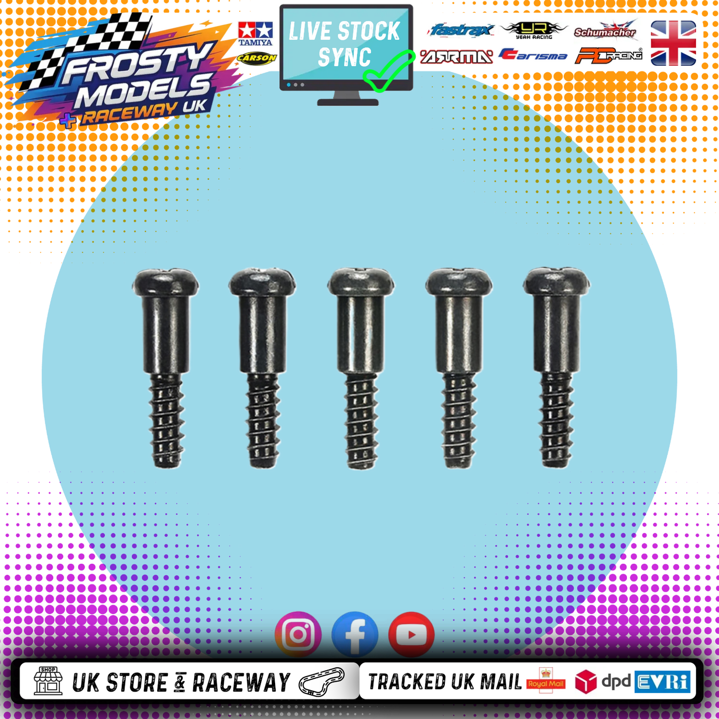 TAMIYA - RC 3X14MM TAPPING SCREW 44002 Item No. 50582 (Step Screws)