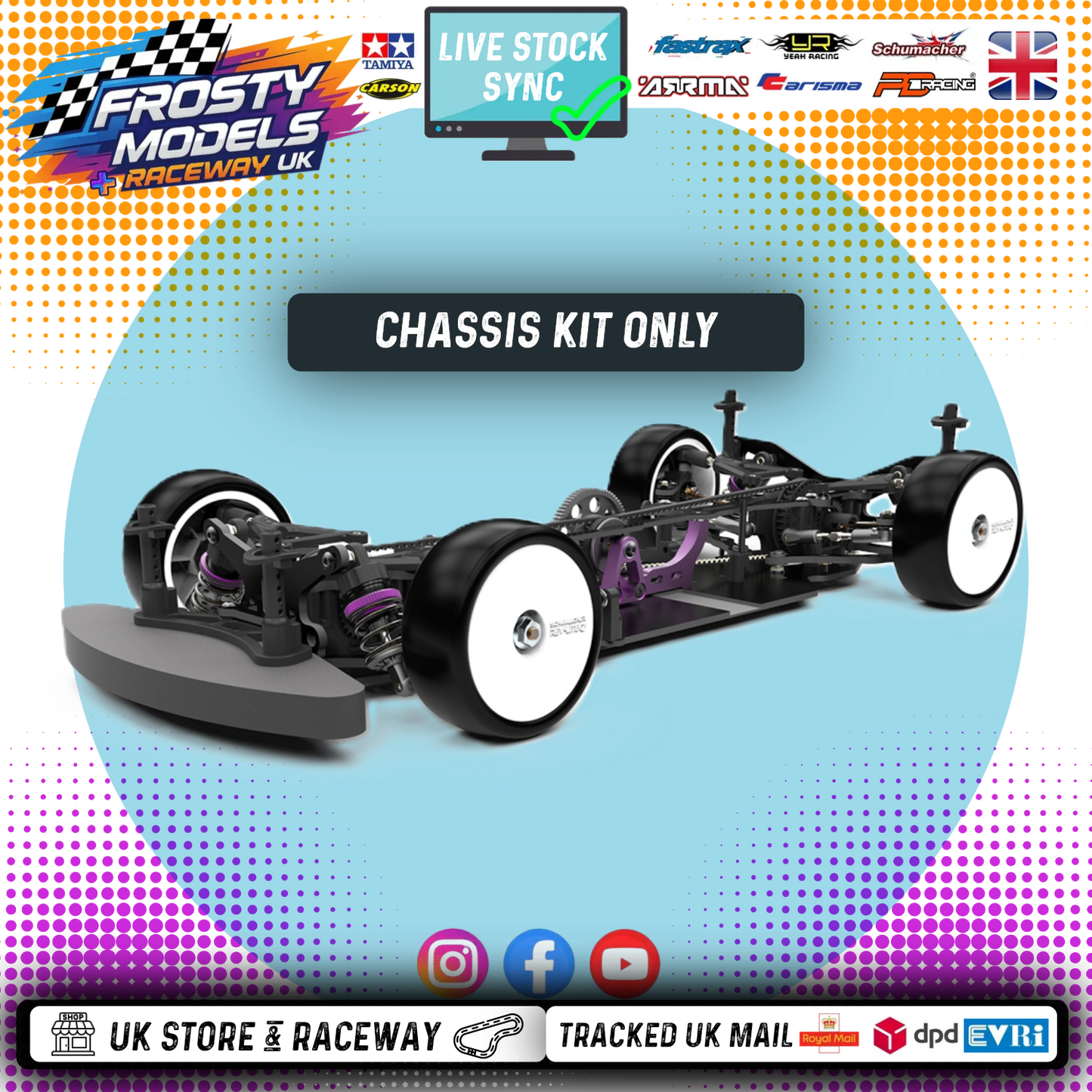 Schumacher Vibe TC - 4WD Starter Chassis Kit for 1/10th RC Touring Car Racing - Chassis only, no electrics, body or wheels etc