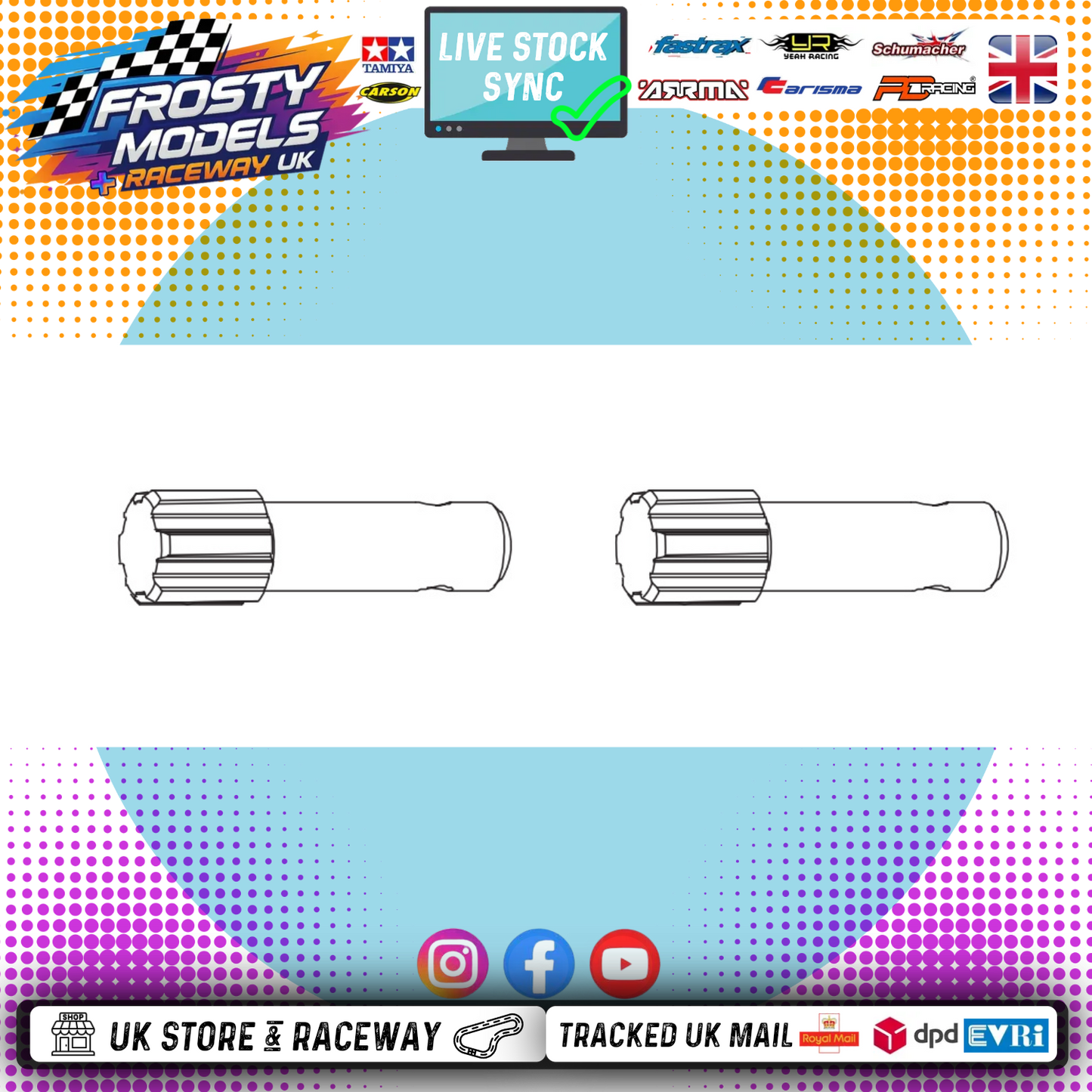 PD RACING SPARES - 1/10TH TK10 & TR10 - Differential Cups 2PCS - PD602-141