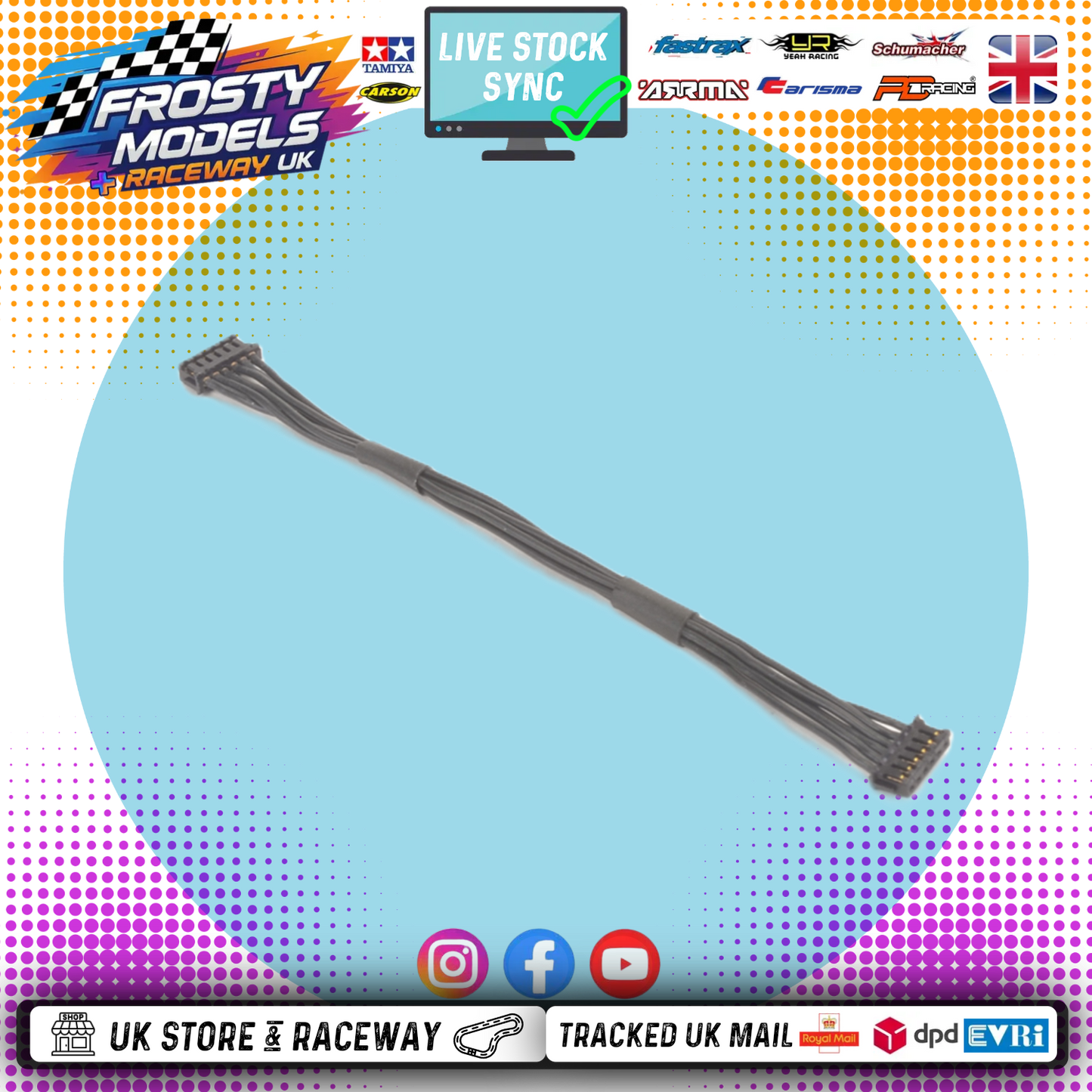 RC BRUSHLESS MOTOR SENSOR WIRE - 100MM SUPER FLEX 26GA SILICONE - CR758