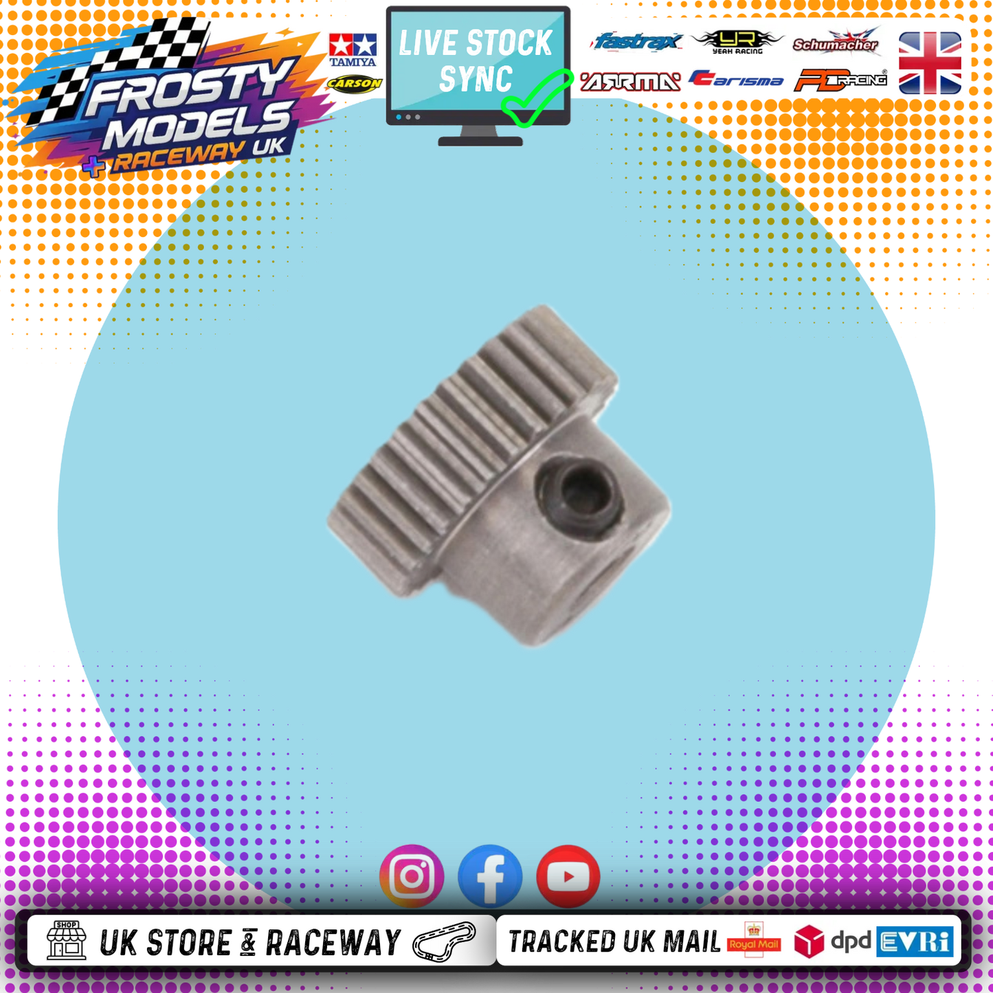 SCHUMACHER - RC CAR/BUGGY/TRUCK - MOTOR PINION - HARD ALLOY (64DP) 19-50T - MULTI LISTING