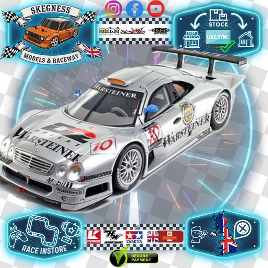 1/10 190mm Wide RC Touring Car Body Shell - Clear Lexan - Mercedes-Benz CLK GTR Body Shell D2 Warsteiner Livery (258mm Wheelbase / 190mm Wide) - everything in photo included)