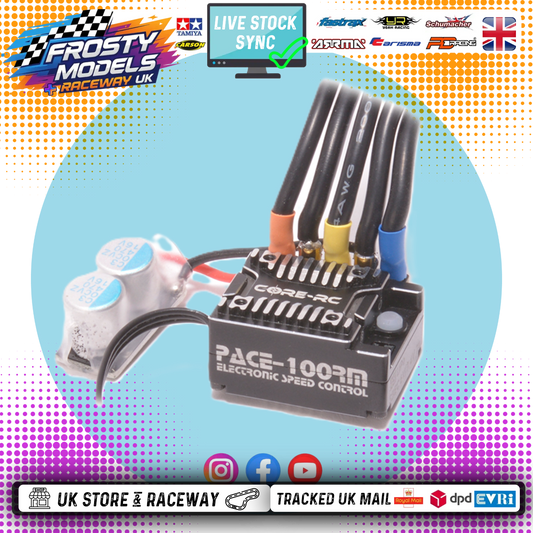 CORE RC - PACE 100RM Brushless ESC - 1S Lipo Compatible - CR899 (Ideal for GT12 & Mini - Sensor lead not included)