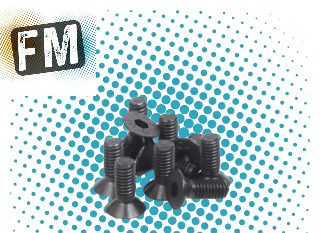 SCHUMACHER RC - (BLACK) M3 X 8MM CSK (2MM HEX COUNTERSUNK) HD BOLT - (PK10) U3022