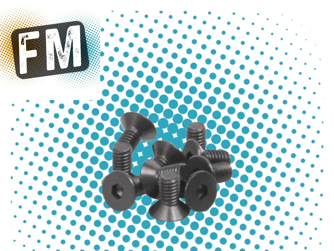 SCHUMACHER RC - (BLACK) M3 X 6MM CSK (2MM HEX COUNTERSUNK) HD BOLT - (PK10) U3021