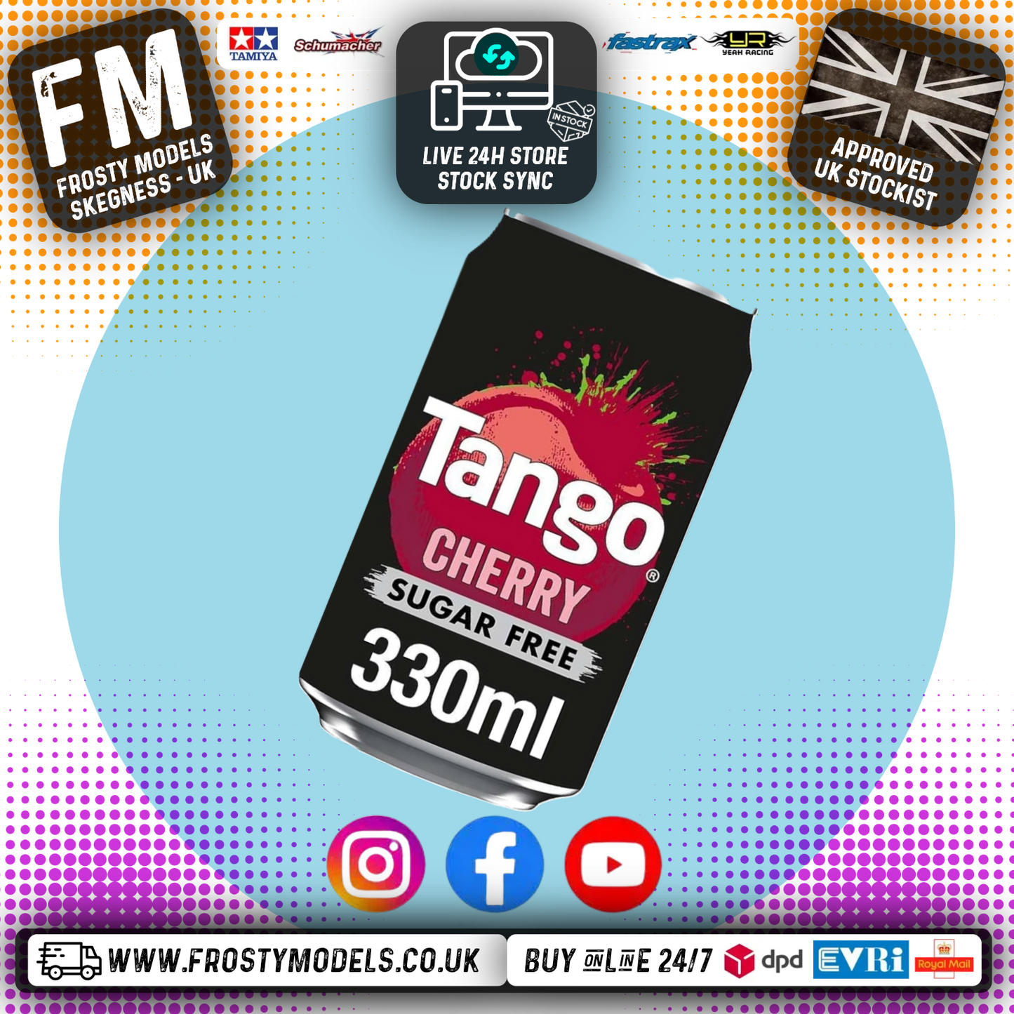 TRACKSIDE REFRESHMENTS - 330MM CHERRY TANGO (Sugar Free) CAN - DRINK