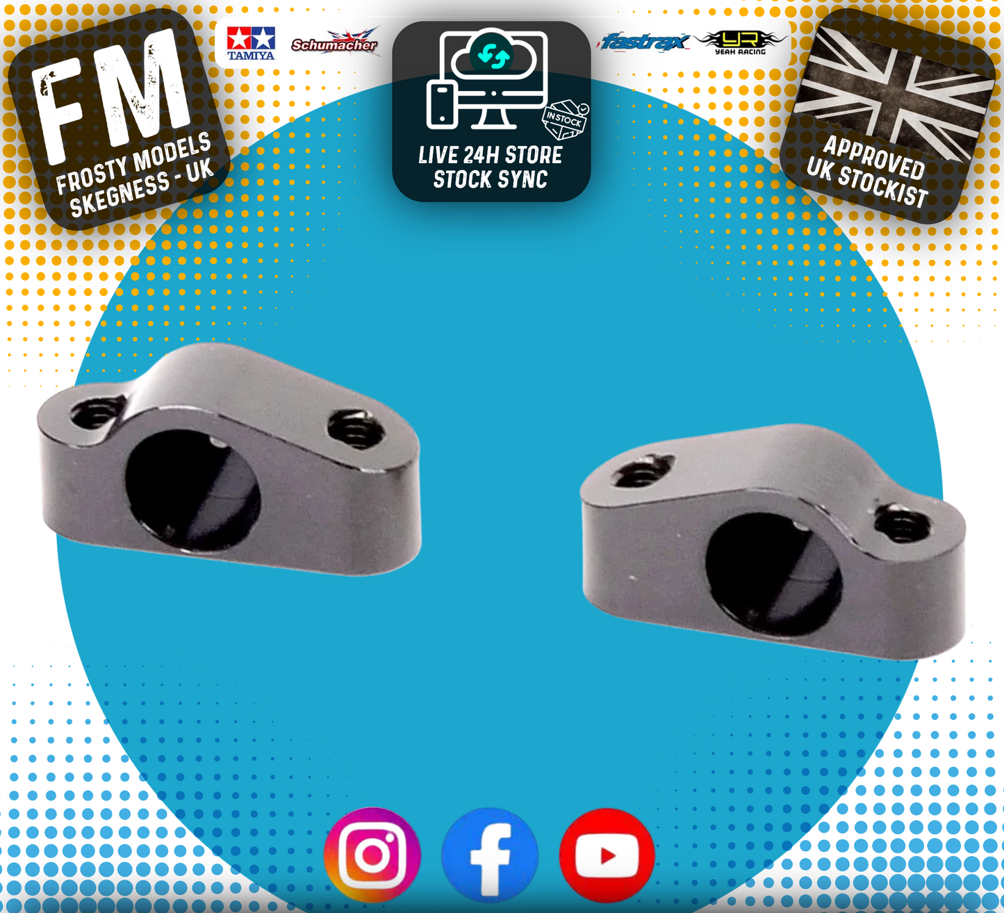 SCHUMACHER - Alloy Pivot Block Cougar 4/1.5 deg pr - KF2, L1, KC - U4719