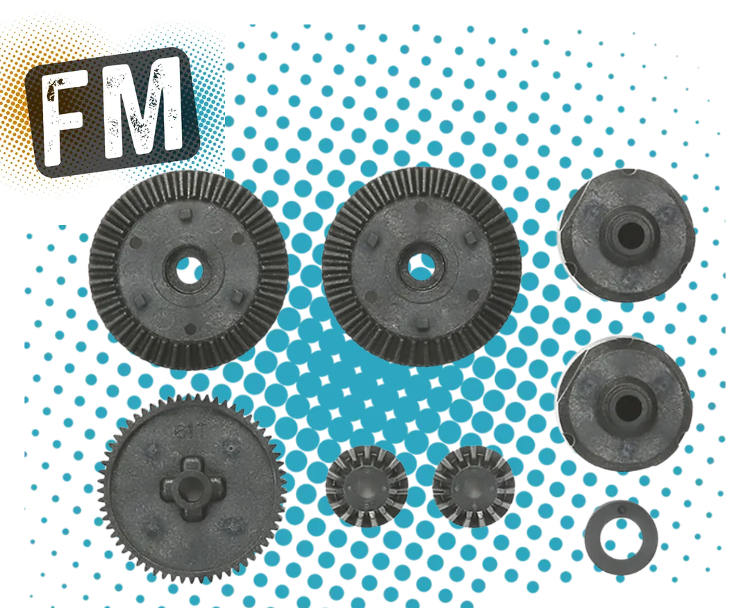 TAMIYA 51004 - TT01E & Euro Truck Parts - (61T SPUR GEAR + RING & G PARTS DIFF GEARS)