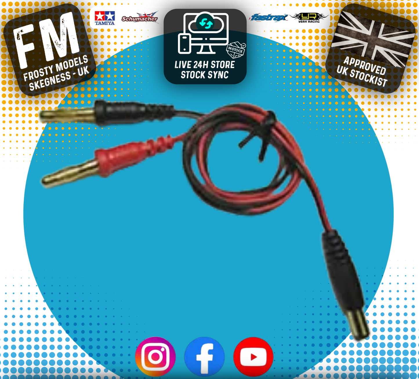 Etronix / Futaba - (2.1-) Charger Lead - TX 22Awg 60cm Pvc Wire - ET0276