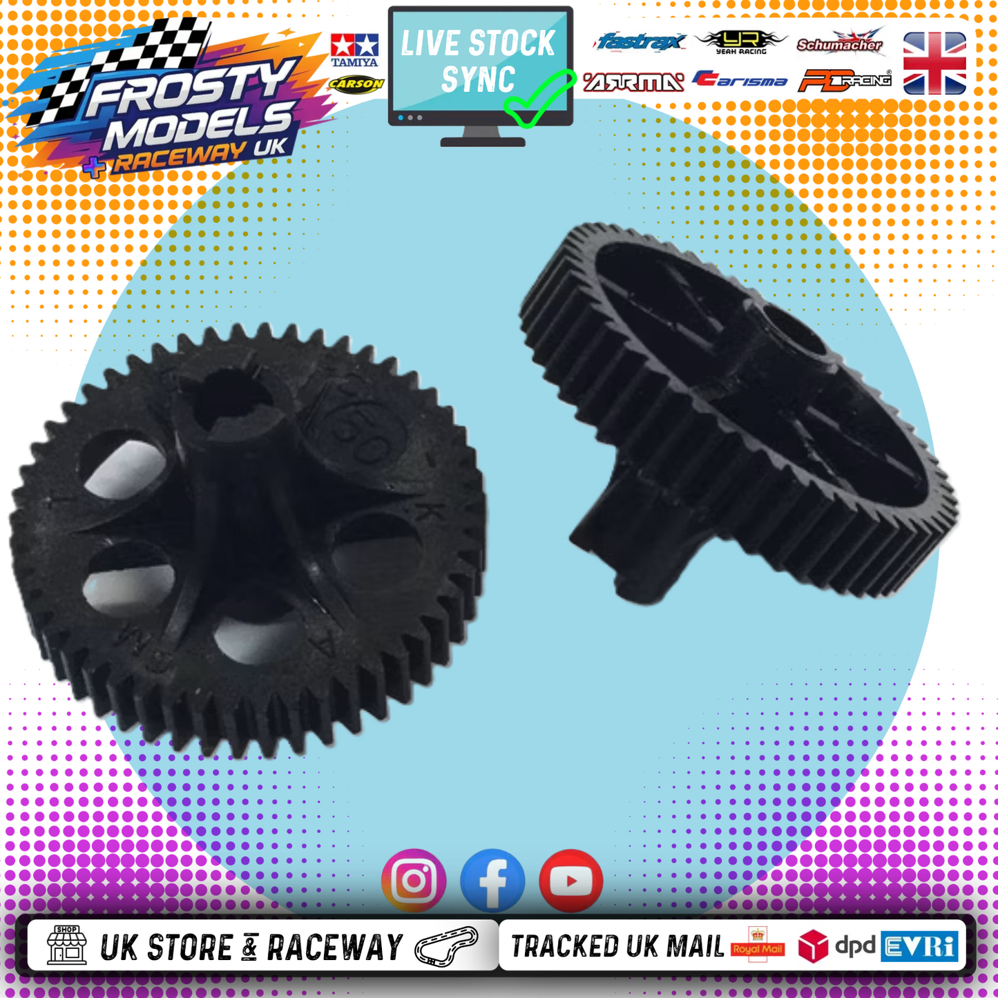 KAMTEC - 50 Tooth Spur Gear (NEW DESIGN) (1 Gear Only)