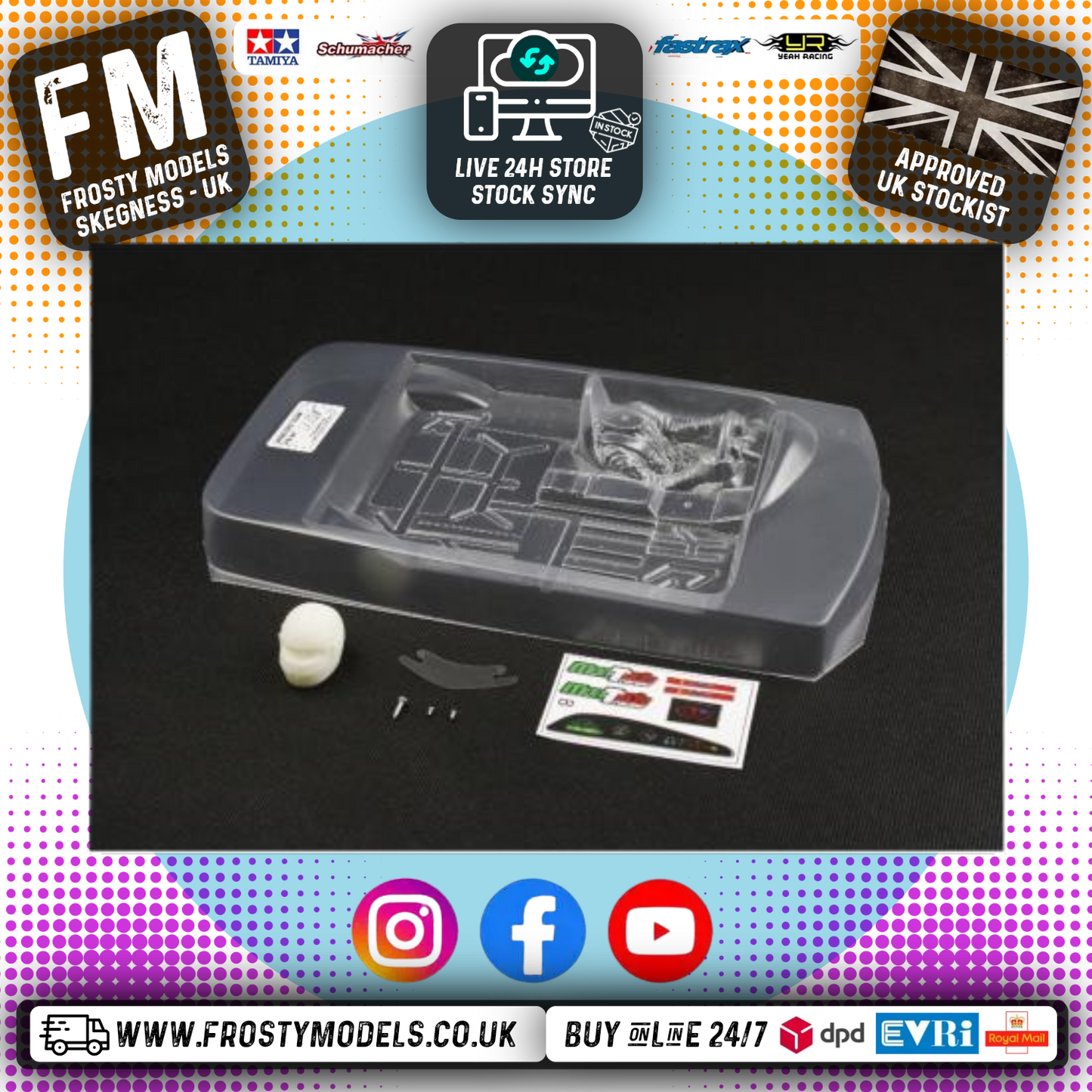 Montech - Cockpit B 1/10th Touring Car Interior - Lexan Clear - MT020011