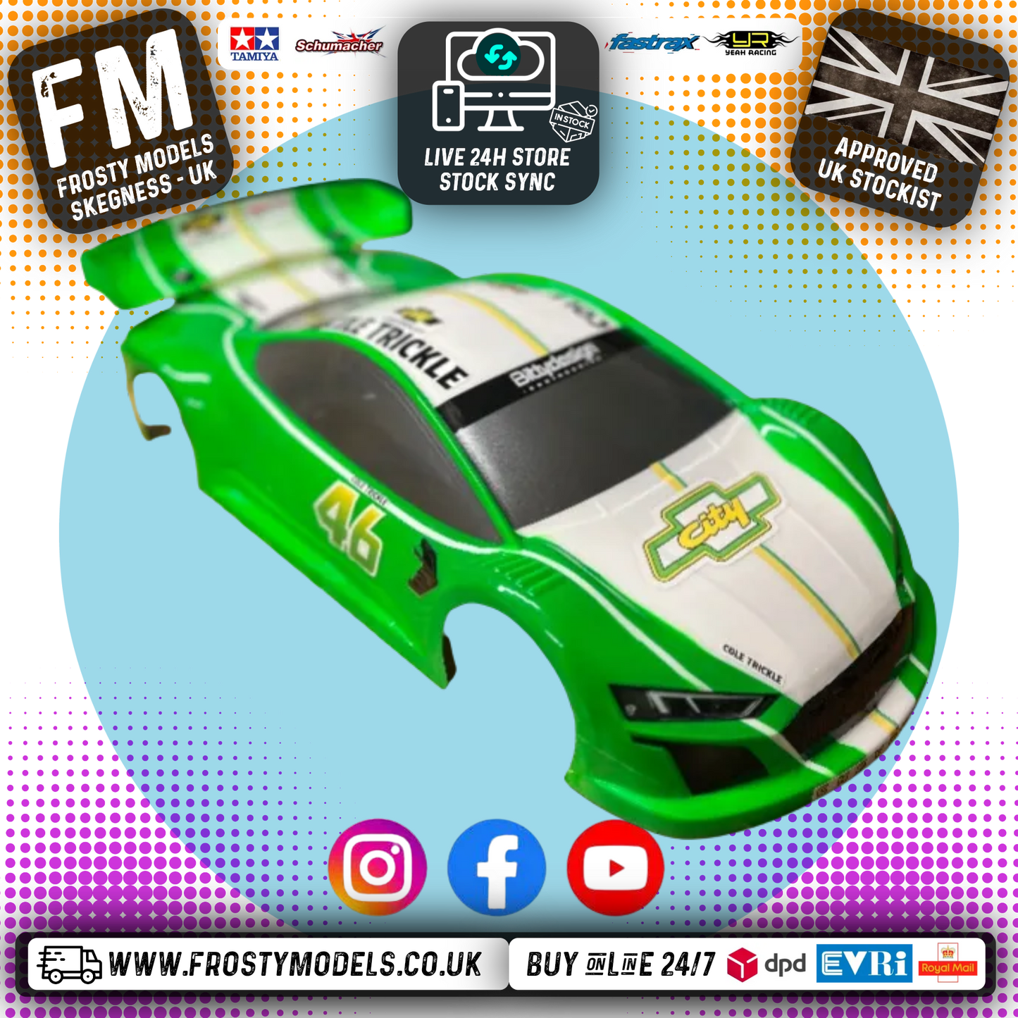 Bitty Design Eptron - 1/10 190mm Body Shell - Cole Trickle Days of Thunder Style