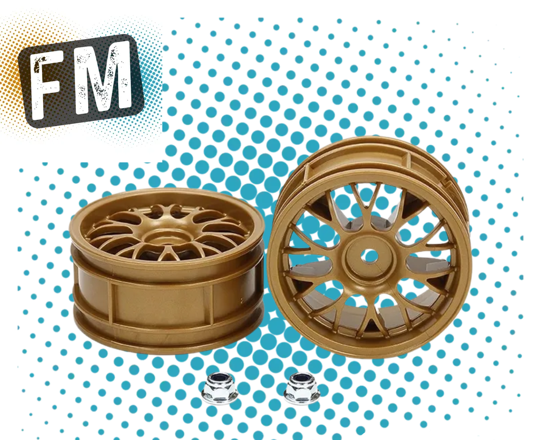 TAMIYA 50741 - 1/10 TOURING CAR/RALLY PORSCHE 911 GT1 WHEELS - GOLD (2PCS / 0-OFFSET)